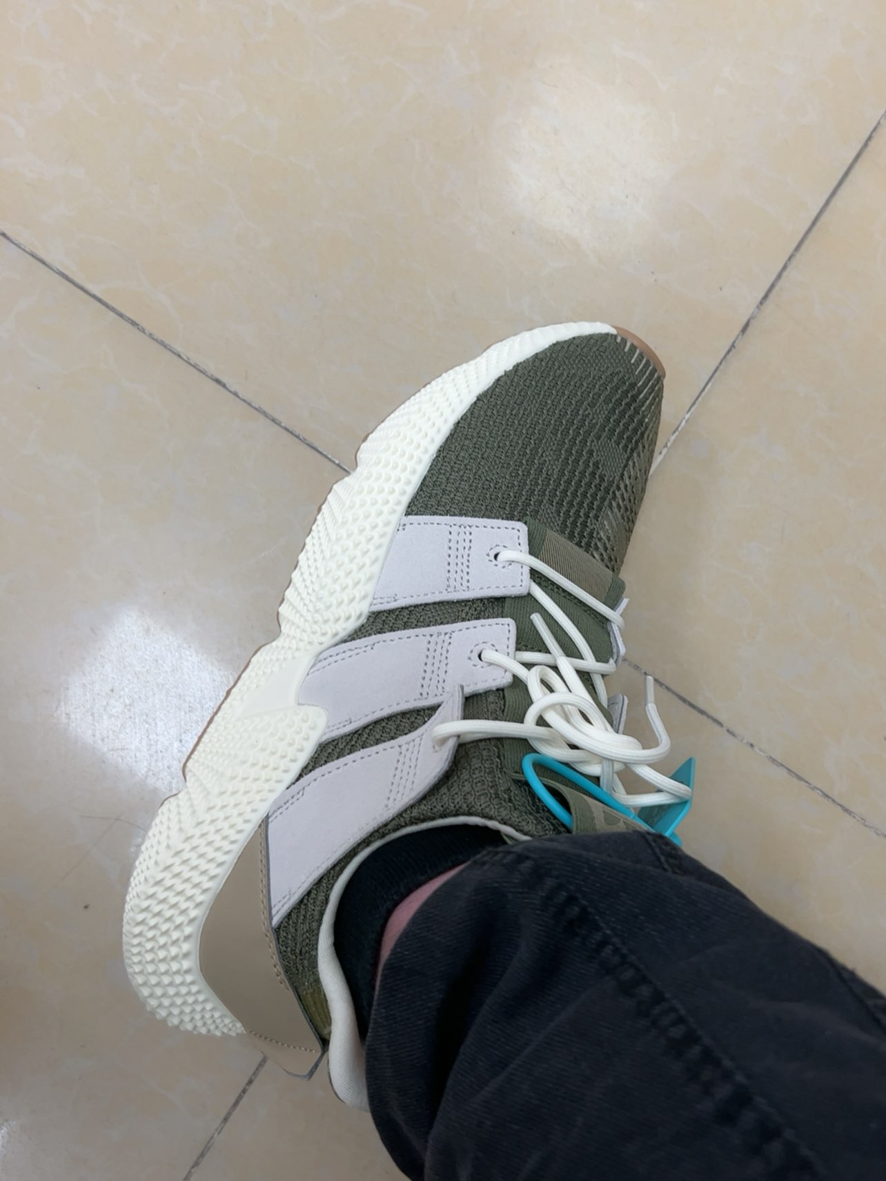 custom review-Adidas Originals PROPHERE Slip-resistant Abrasion-resistant Lightweight Low-Top Casual Shoes Unisex Green Gray Adidas Originals PROPHERE Противоскользящий Устойчивый к истиранию Легкий Низкий Топ Повседневная Обувь Унисекс Зеленый Серый