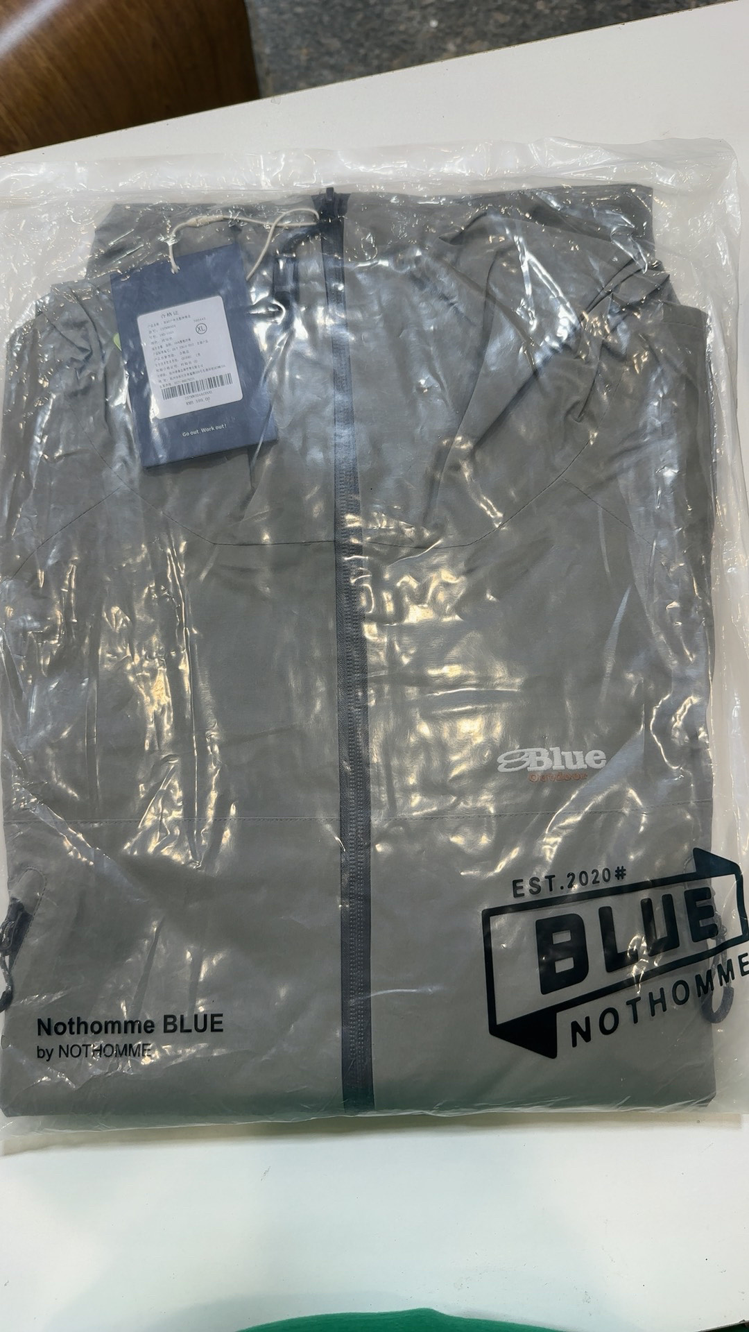 custom review-NOTHOMME BLUE Ветровка Унисекс
