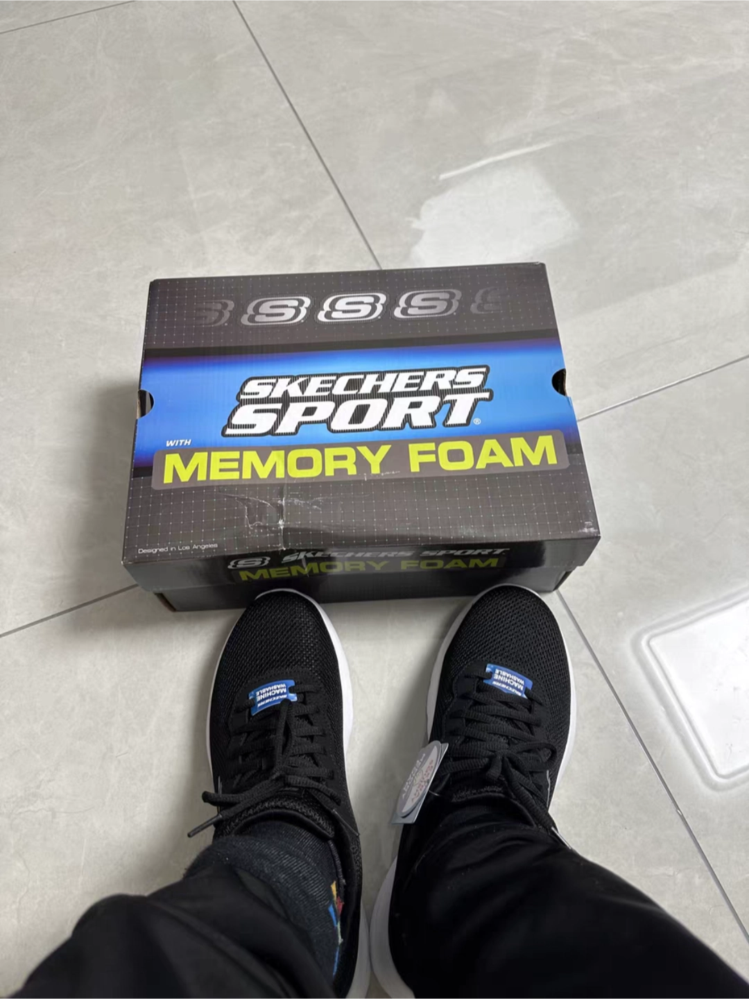 custom review-Skechers Dynamight 2,0 Low Топ Беговые кроссовки Мужской Черный белый