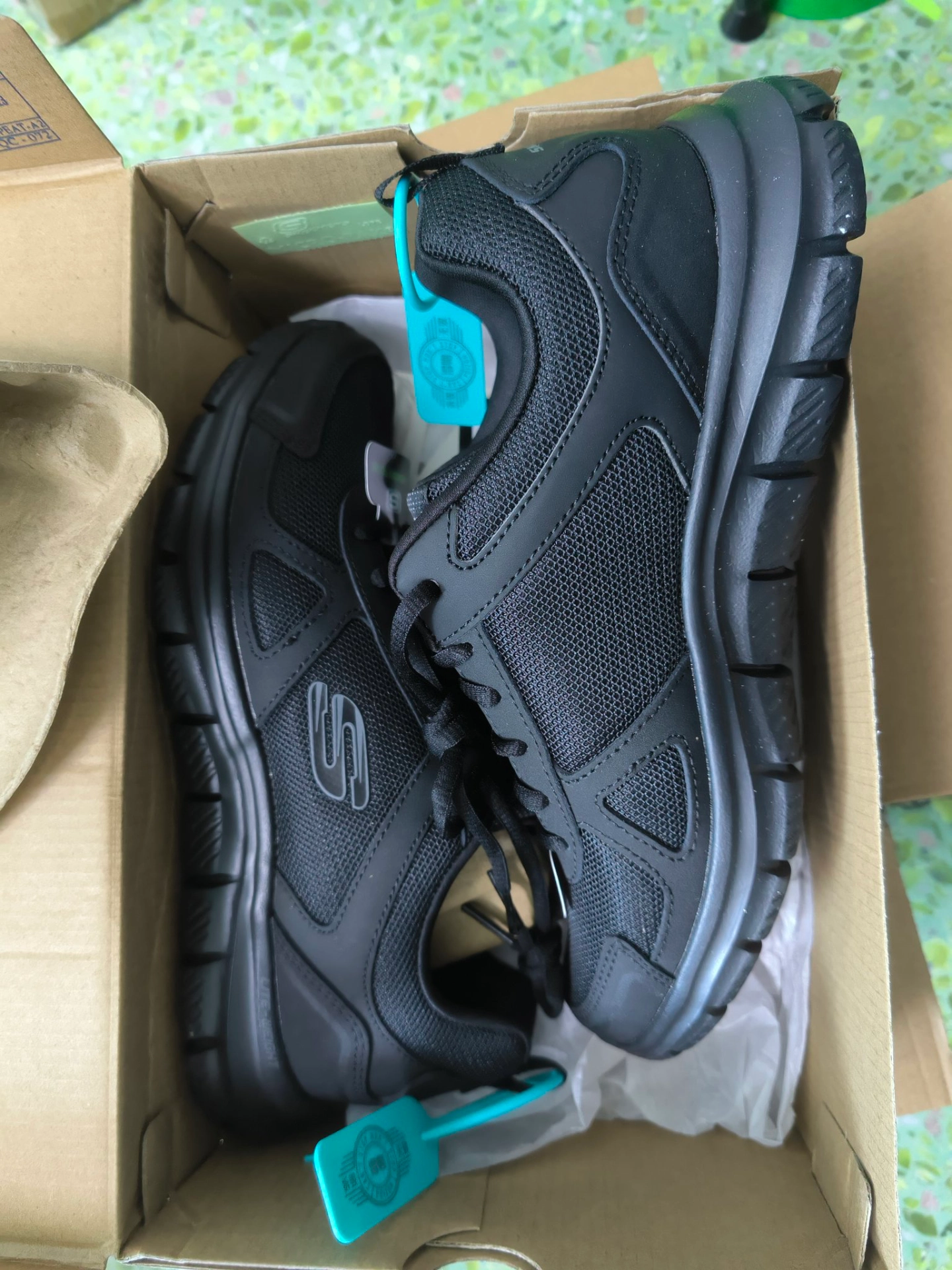 custom review-Skechers TRACK Low Топ Повседневная обувь Мужская Черная