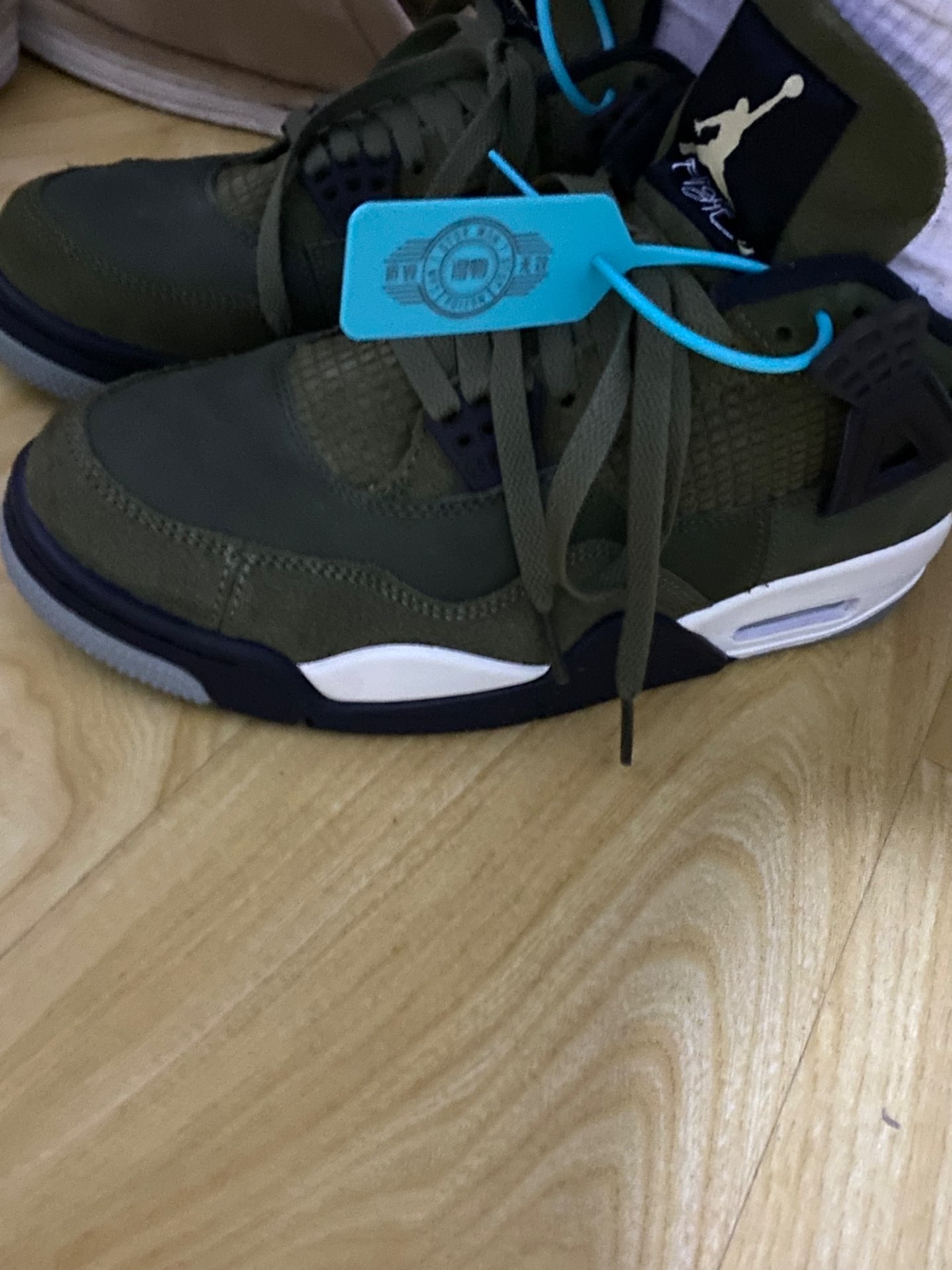 custom review-Jordan Air Джордан 4 'Оливковый' MID Топ Винтажные баскетбольные кроссовки Мужской Армейский зеленый