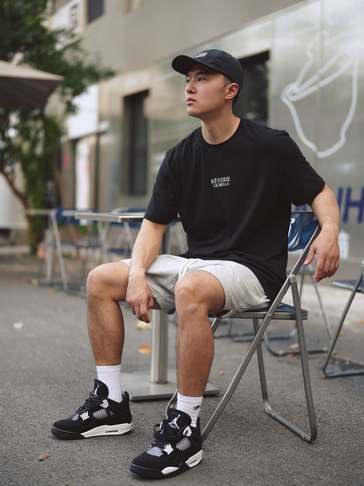 运动男生开学季怎么穿📚aj4黑白雷公🏀👟