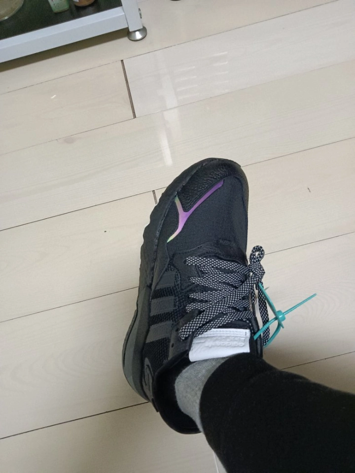 custom review-Adidas Originals Nite Jogger Устойчивый к истиранию Дышащий Низкий Топ Повседневная Обувь Унисекс Черный Серый Фиолетовый