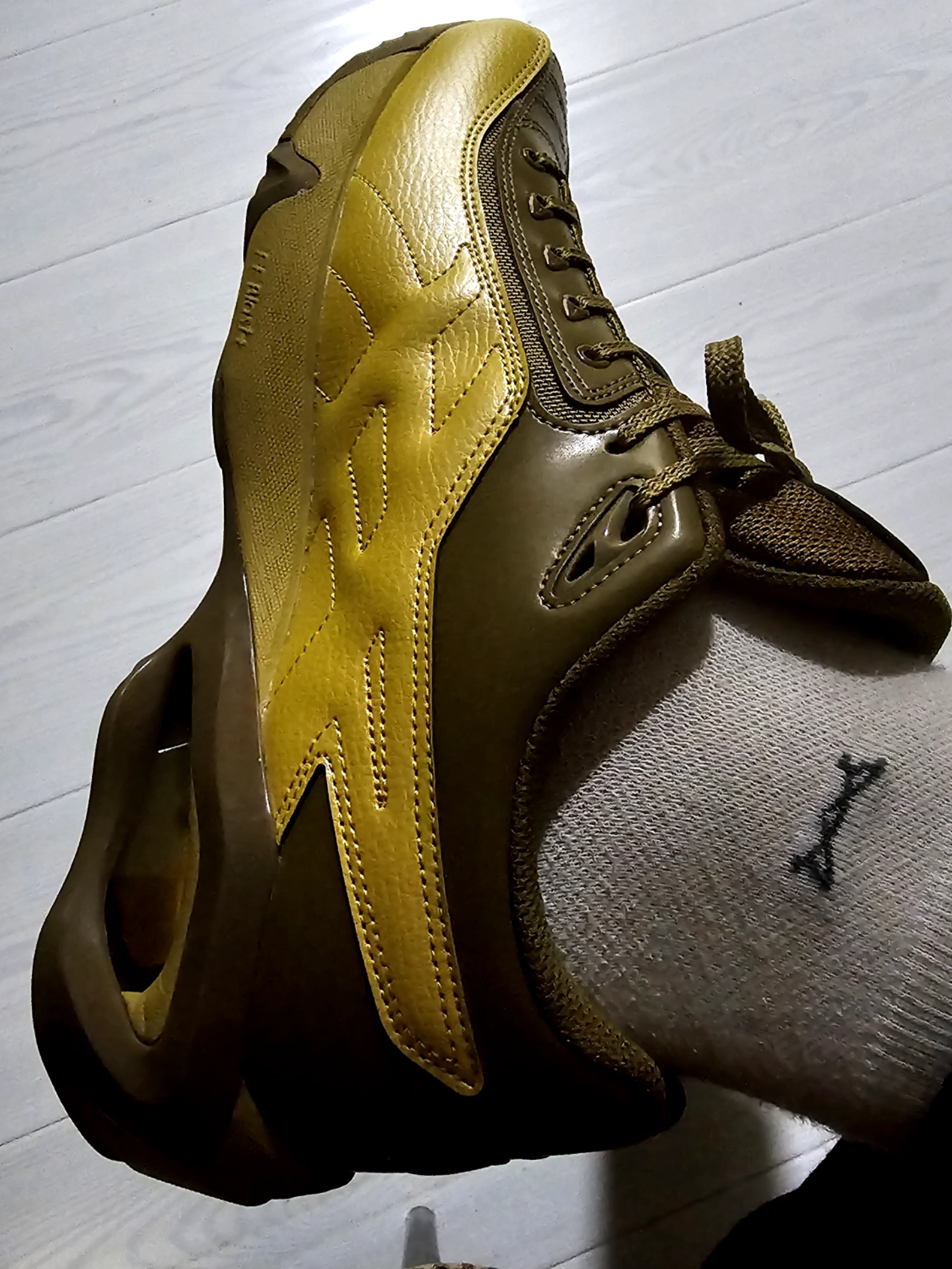 custom review-Kiko Kostadinov x ASICS NOVALIS Сетка Кожа Низкий Верх Повседневная Обувь Мужская Желтая Коричневая