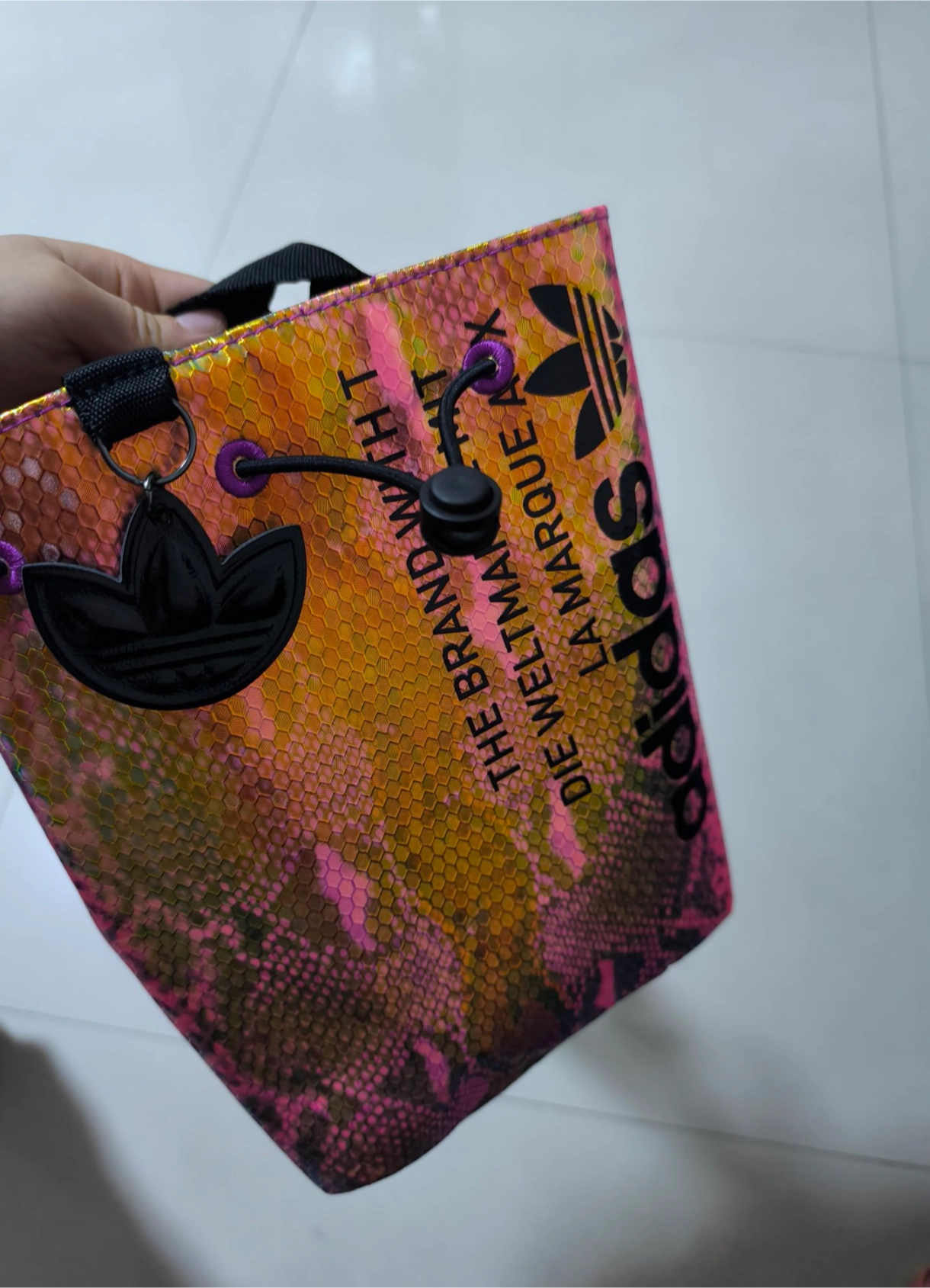 custom review-Adidas Originals Полиуретан Рюкзак Стандартный (Standard) Женский Лазерный Розовый