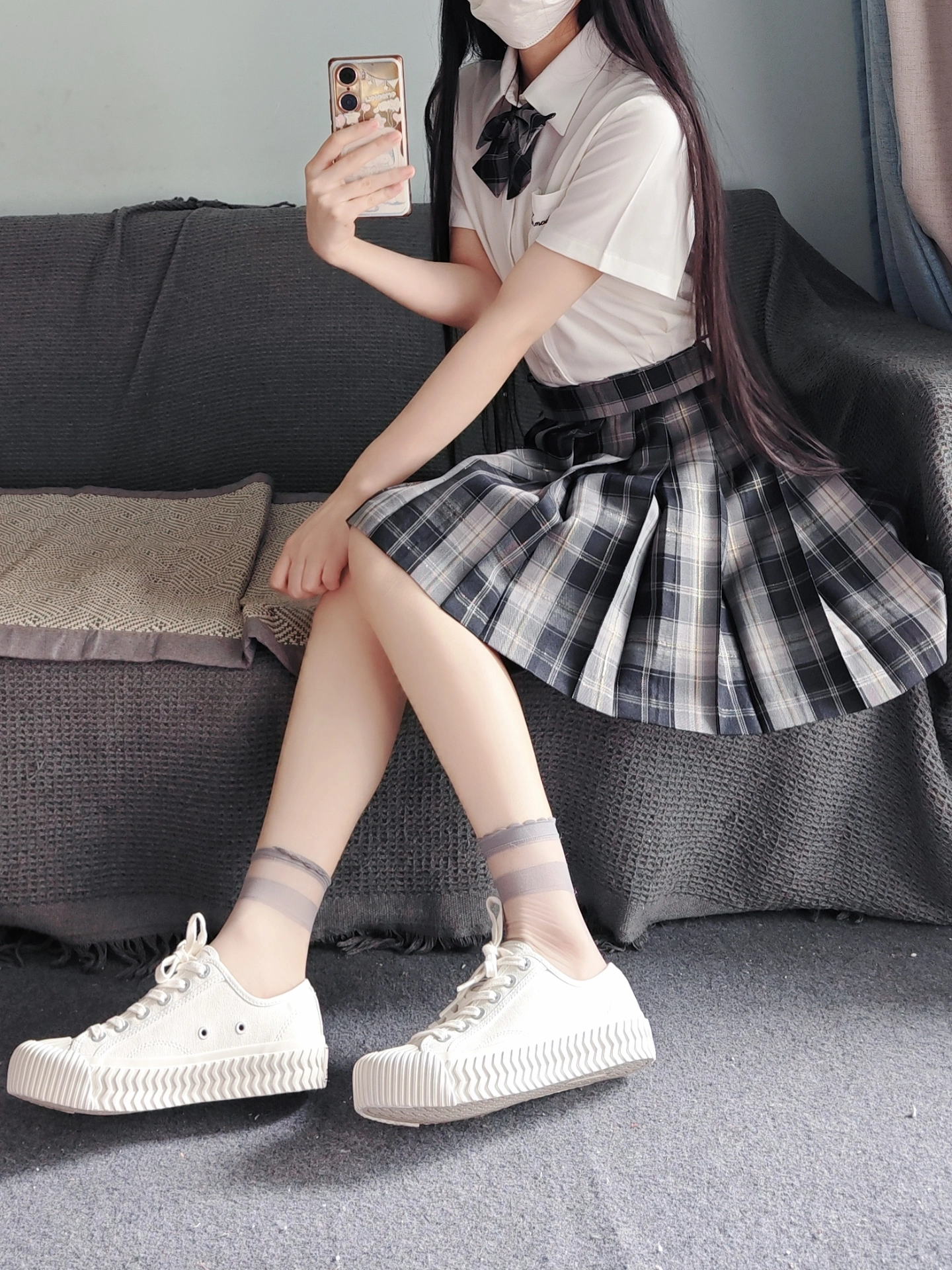 七夕约会穿搭🙌jk格裙搭配小白鞋青春又好看