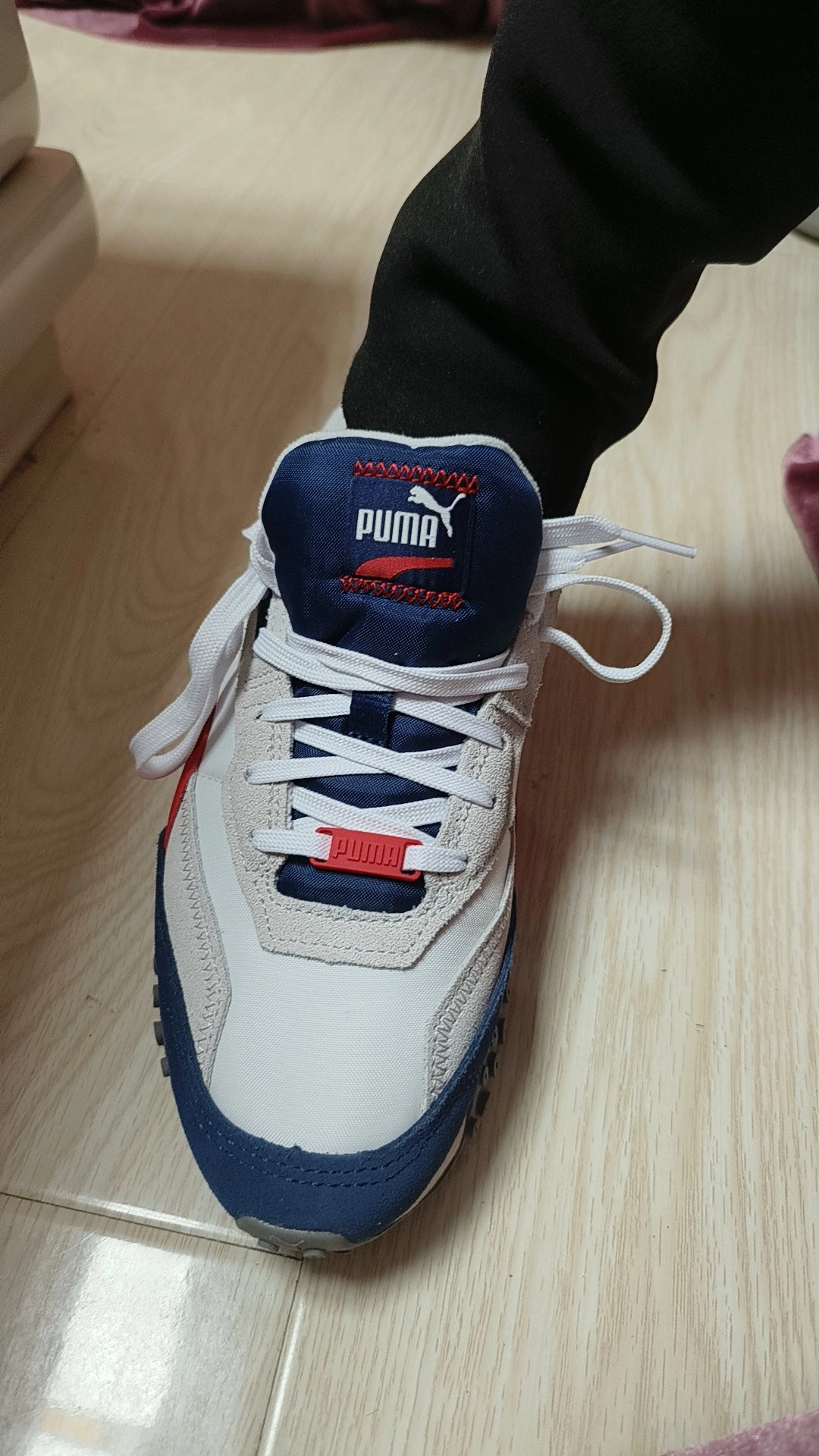 custom review-PUMA Blktop Rider Износостойкий и Легкий Низкий Топ Casual Унисекс Бежевый Красный