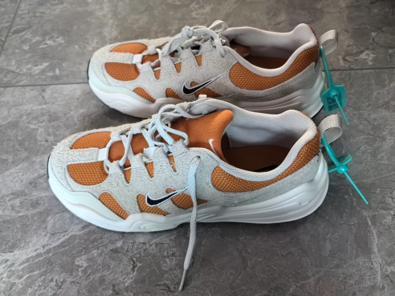 custom review-Nike Tech Hera Low Топ Casual Мужской Серый Оранжевый