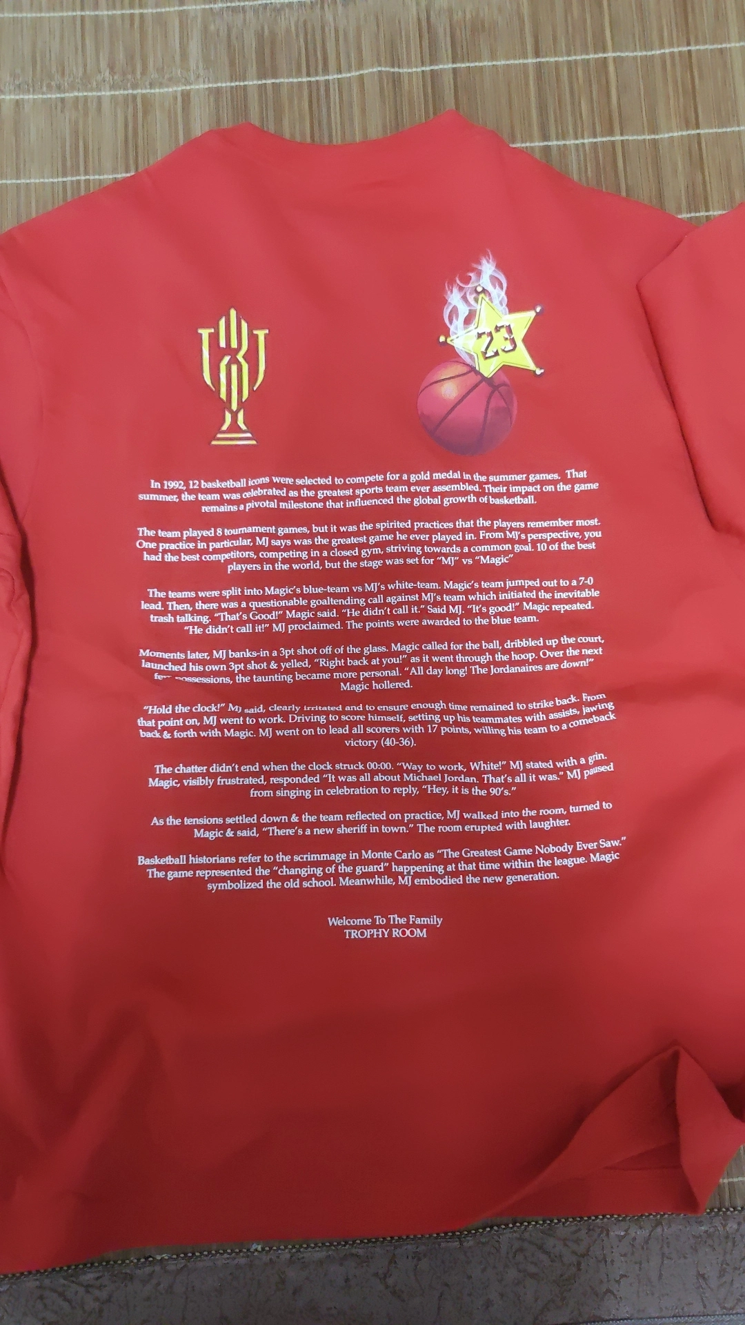 custom review-JORDAN Red Мужская T-рубашка