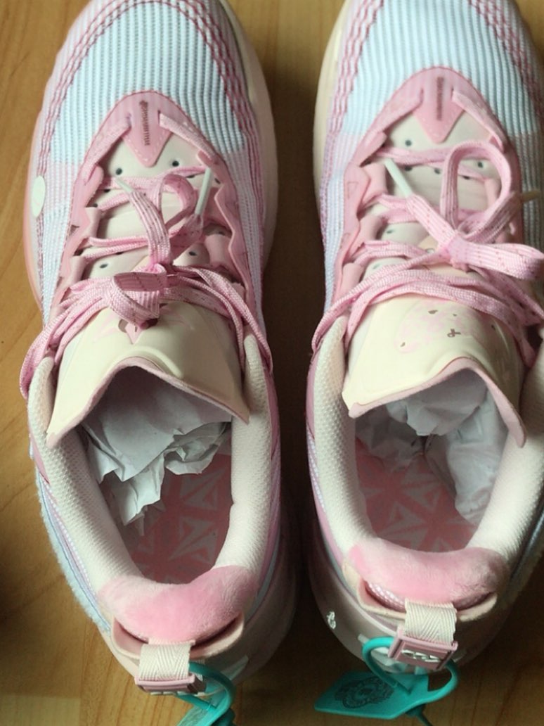 custom review-LINING JB2 Баскетбольные кроссовки Low Топ Розовый Белый Мужской