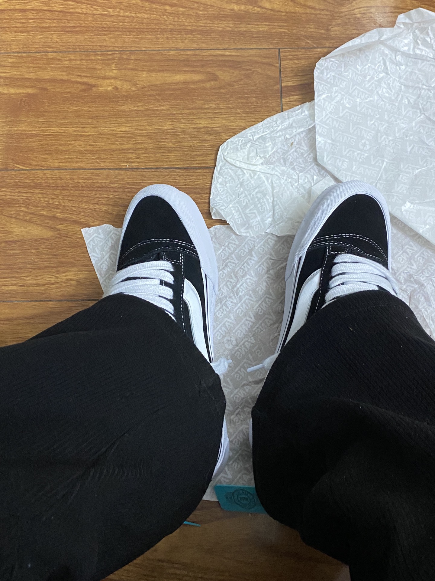 custom review-Vans Knu Skool Амортизация Износостойкие Низкие Кроссовки для Скейтбординга Унисекс Черный Белый