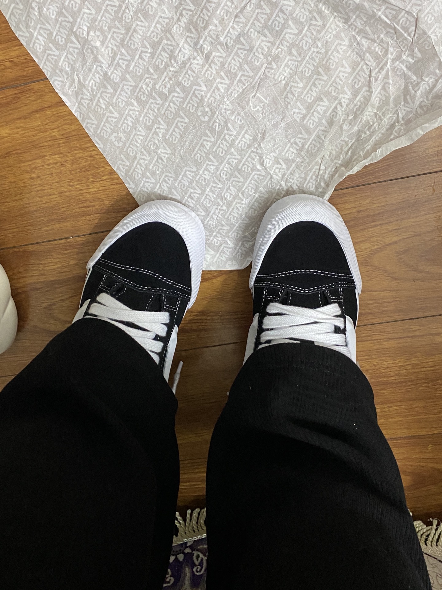 custom review-Vans Knu Skool Амортизация Износостойкие Низкие Кроссовки для Скейтбординга Унисекс Черный Белый