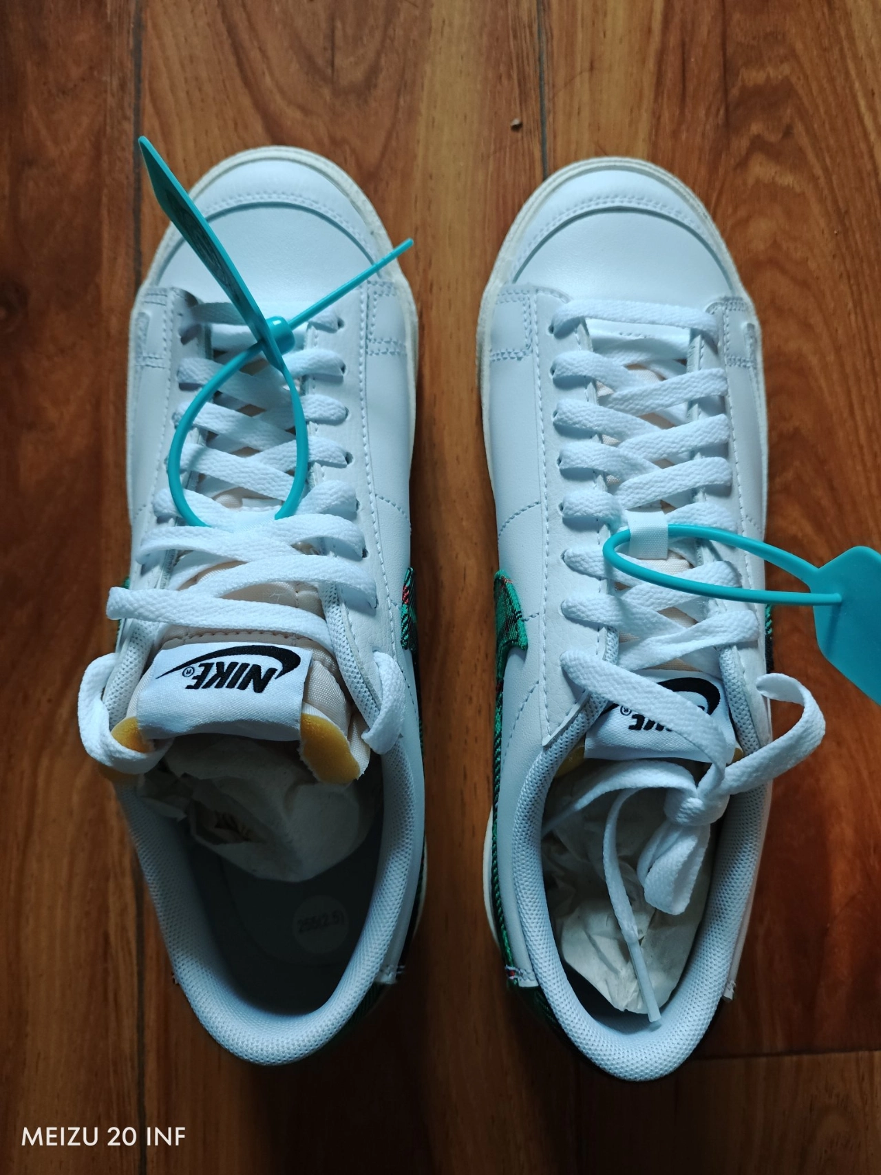 custom review-Nike Blazer Low Топ Скейтборд Кроссовки Мужские Белые Зеленые