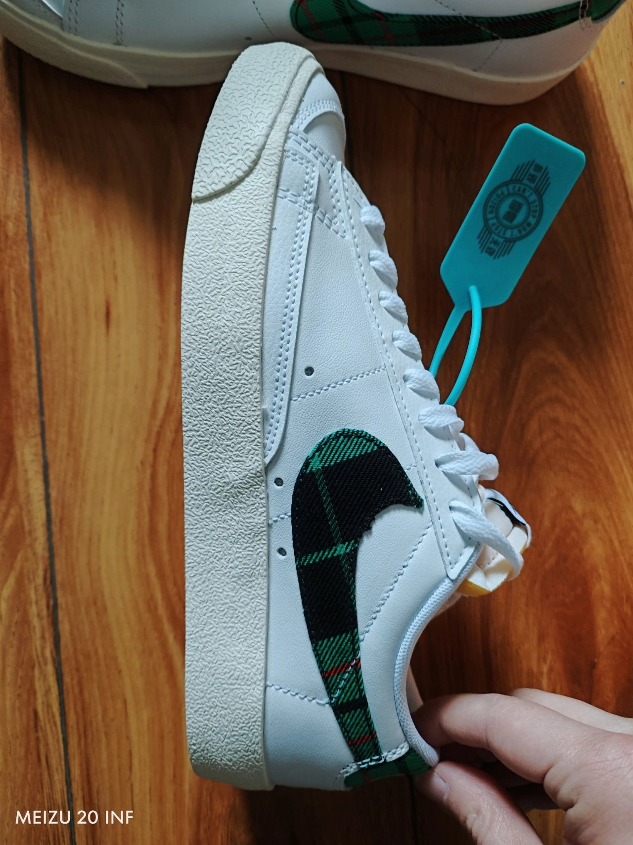 custom review-Nike Blazer Low Топ Скейтборд Кроссовки Мужские Белые Зеленые