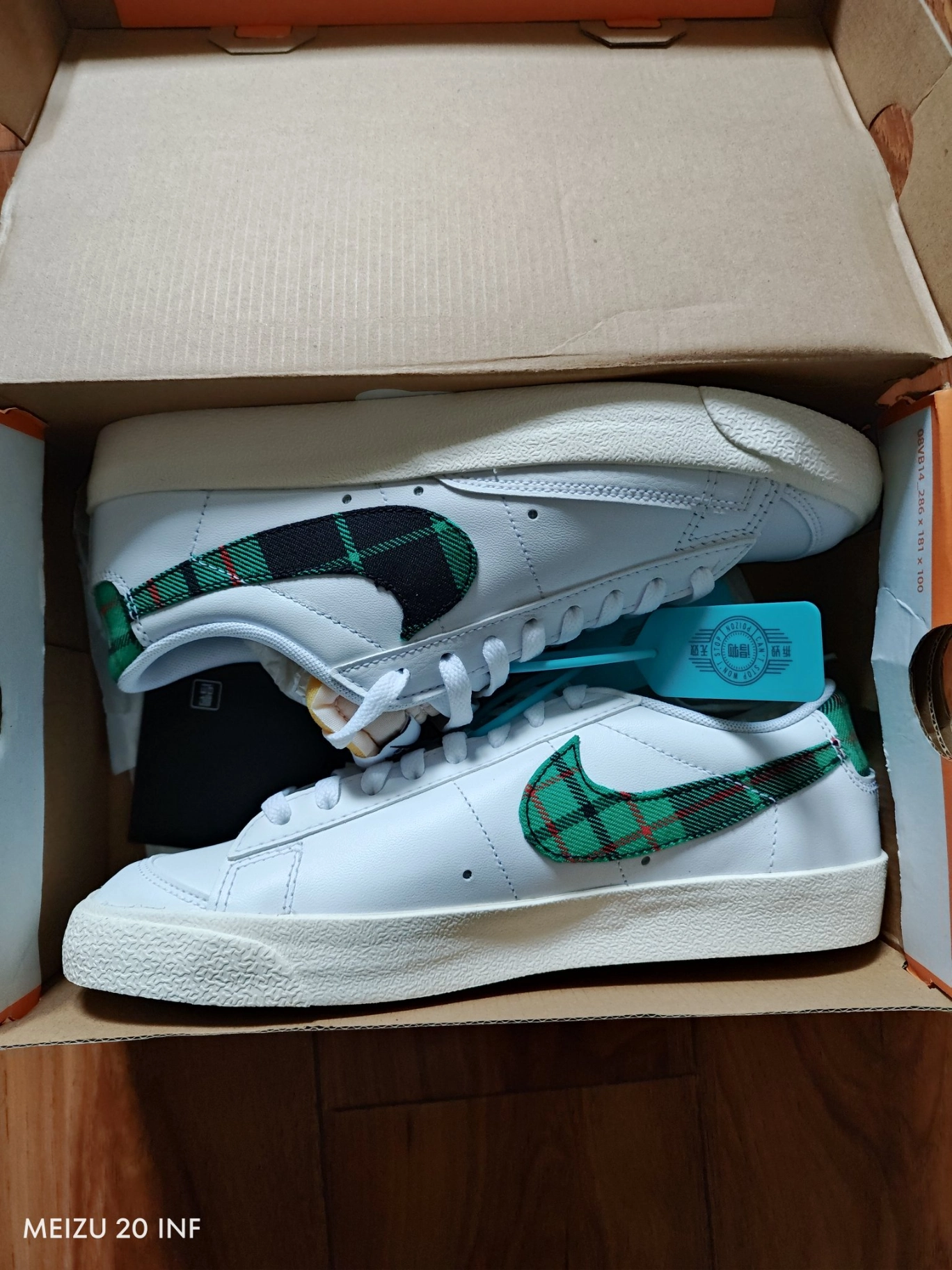 custom review-Nike Blazer Low Топ Скейтборд Кроссовки Мужские Белые Зеленые