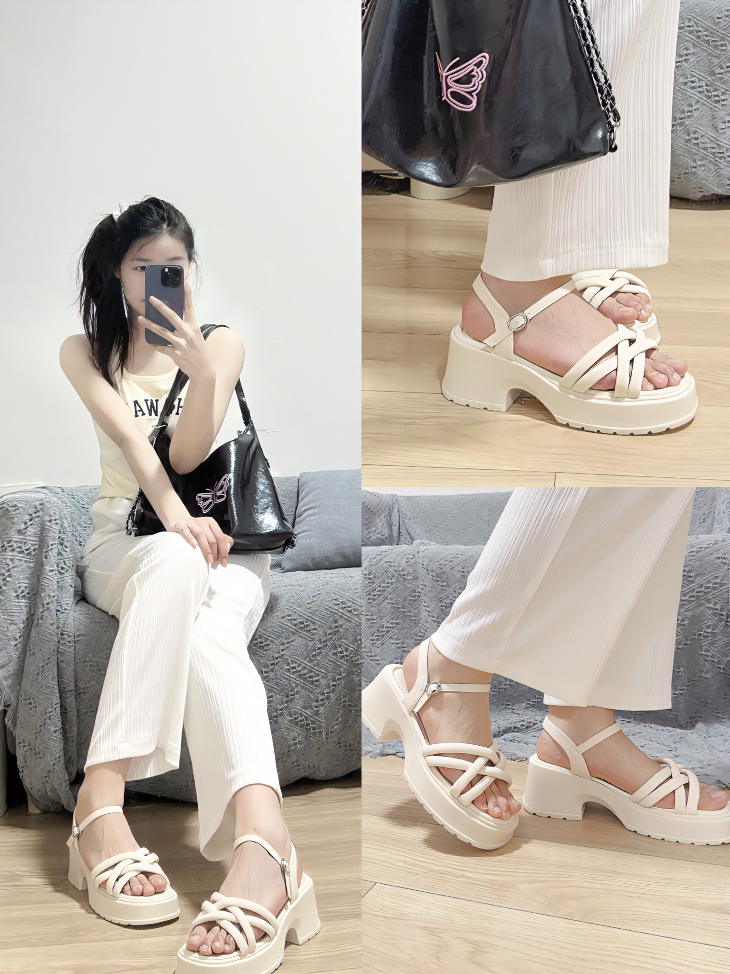 百搭基础款厚底凉鞋91 踩上也太舒服啦