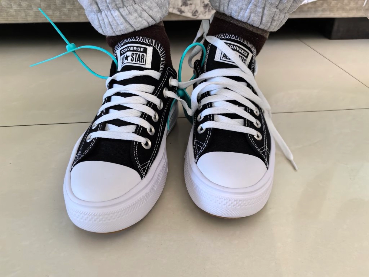 custom review-Конверс All Star Move Износостойкий Дышащий Покрытие Увеличение Высоты Низкие Кеды Женские Черный