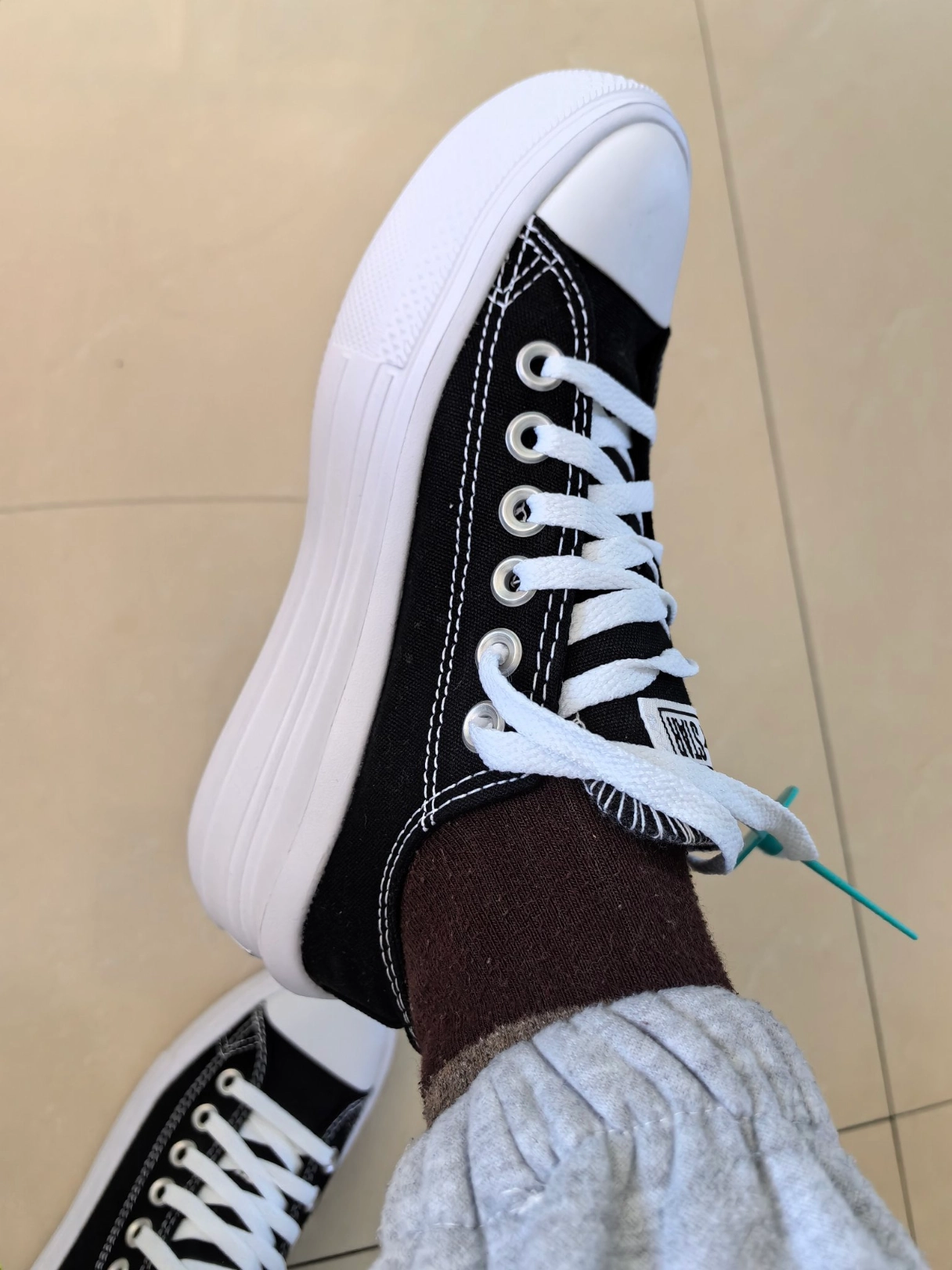 custom review-Конверс All Star Move Износостойкий Дышащий Покрытие Увеличение Высоты Низкие Кеды Женские Черный