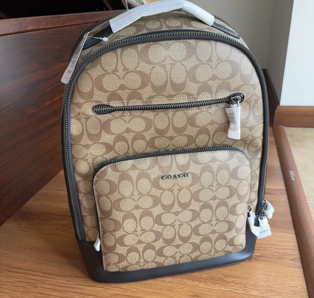 custom review-COACH ETHAN Холст с покрытием и Телячья кожа Рюкзак Мужской Хаки