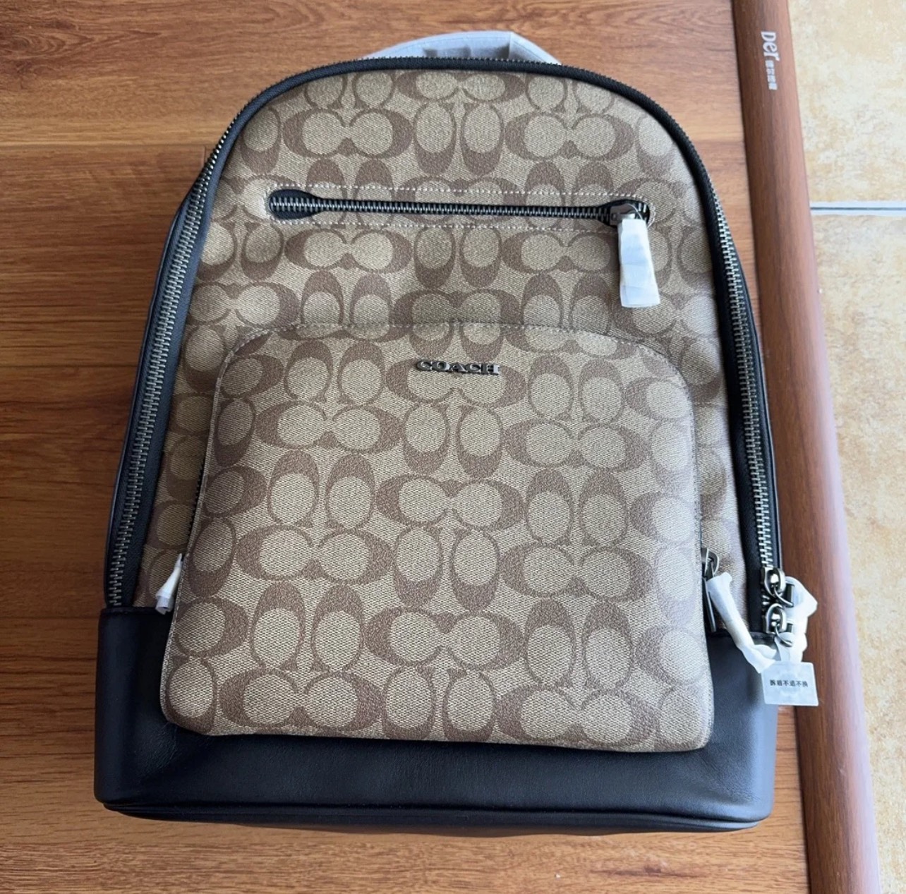 custom review-COACH ETHAN Холст с покрытием и Телячья кожа Рюкзак Мужской Хаки