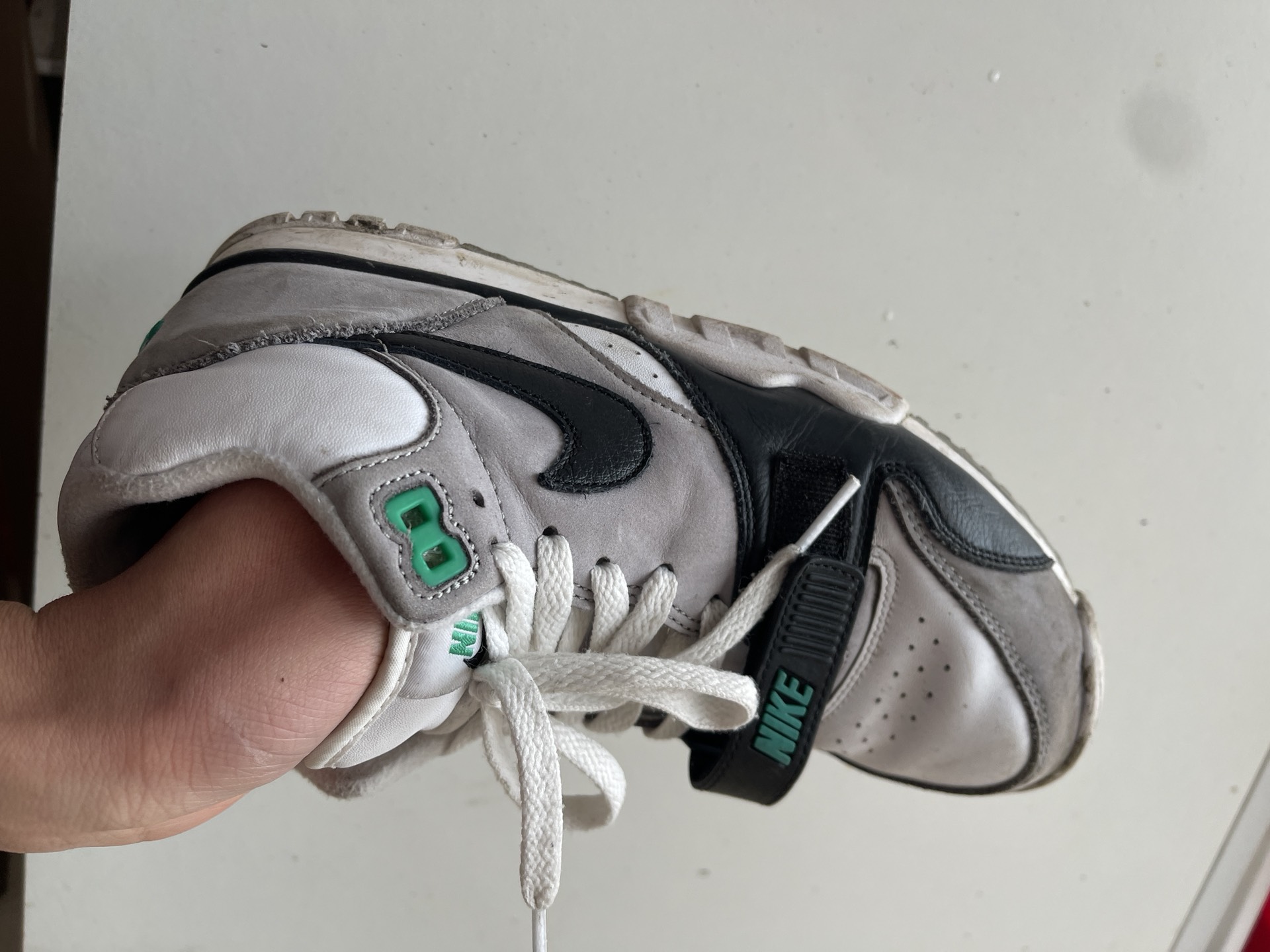 custom review-Nike Air Trainer 1 Chlorophyll MID Топ Кроссовки для тренировок Мужской Серый Белый Черный