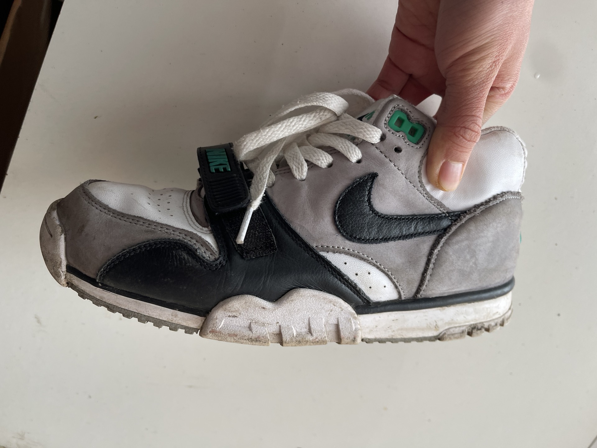 custom review-Nike Air Trainer 1 Chlorophyll MID Топ Кроссовки для тренировок Мужской Серый Белый Черный