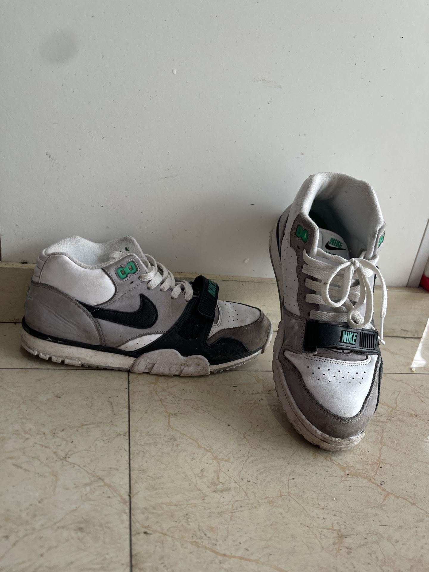 custom review-Nike Air Trainer 1 Chlorophyll MID Топ Кроссовки для тренировок Мужской Серый Белый Черный