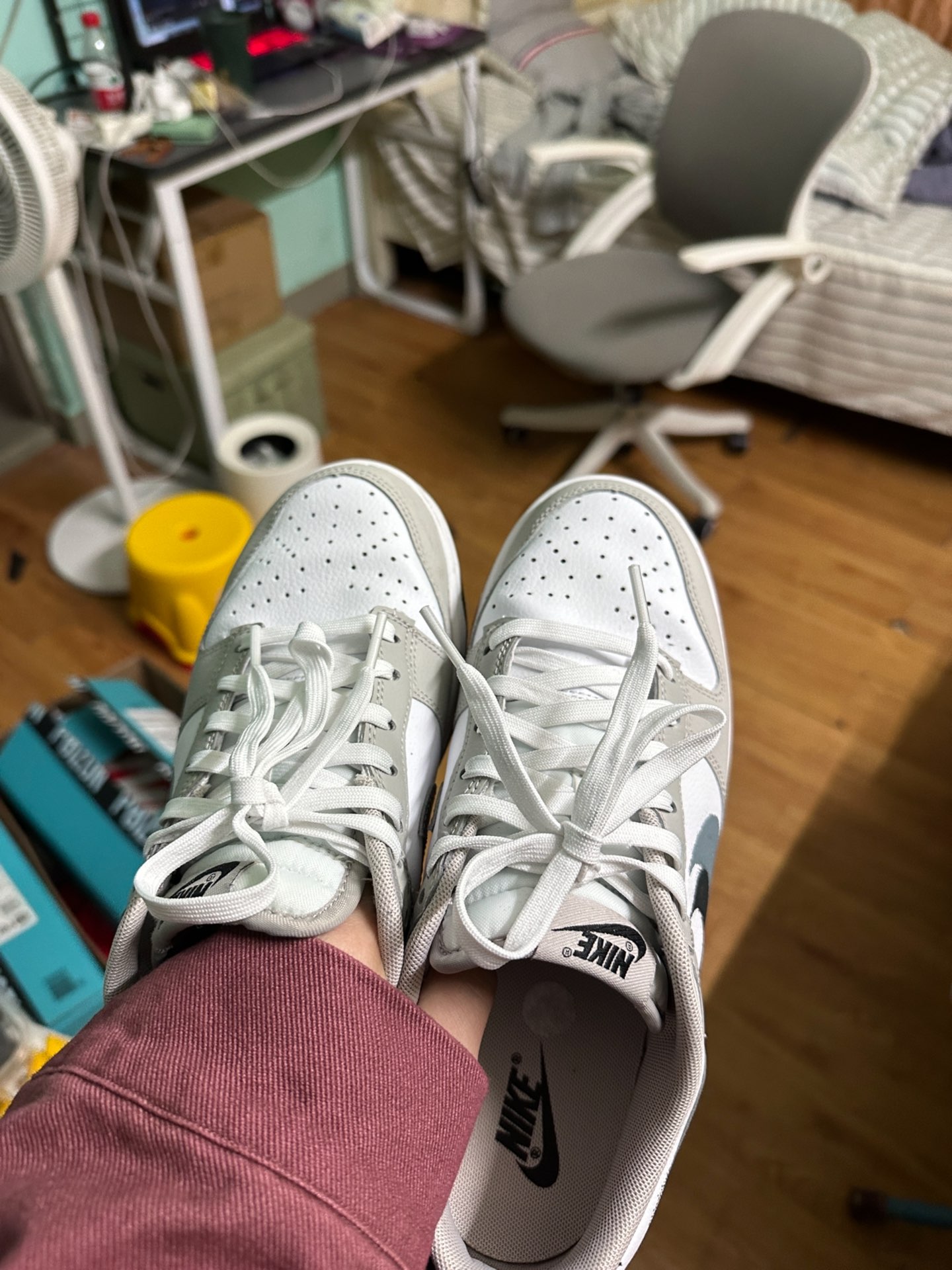 custom review-Nike Dunk Low Топ Скейтборд Кроссовки Мужские Белые