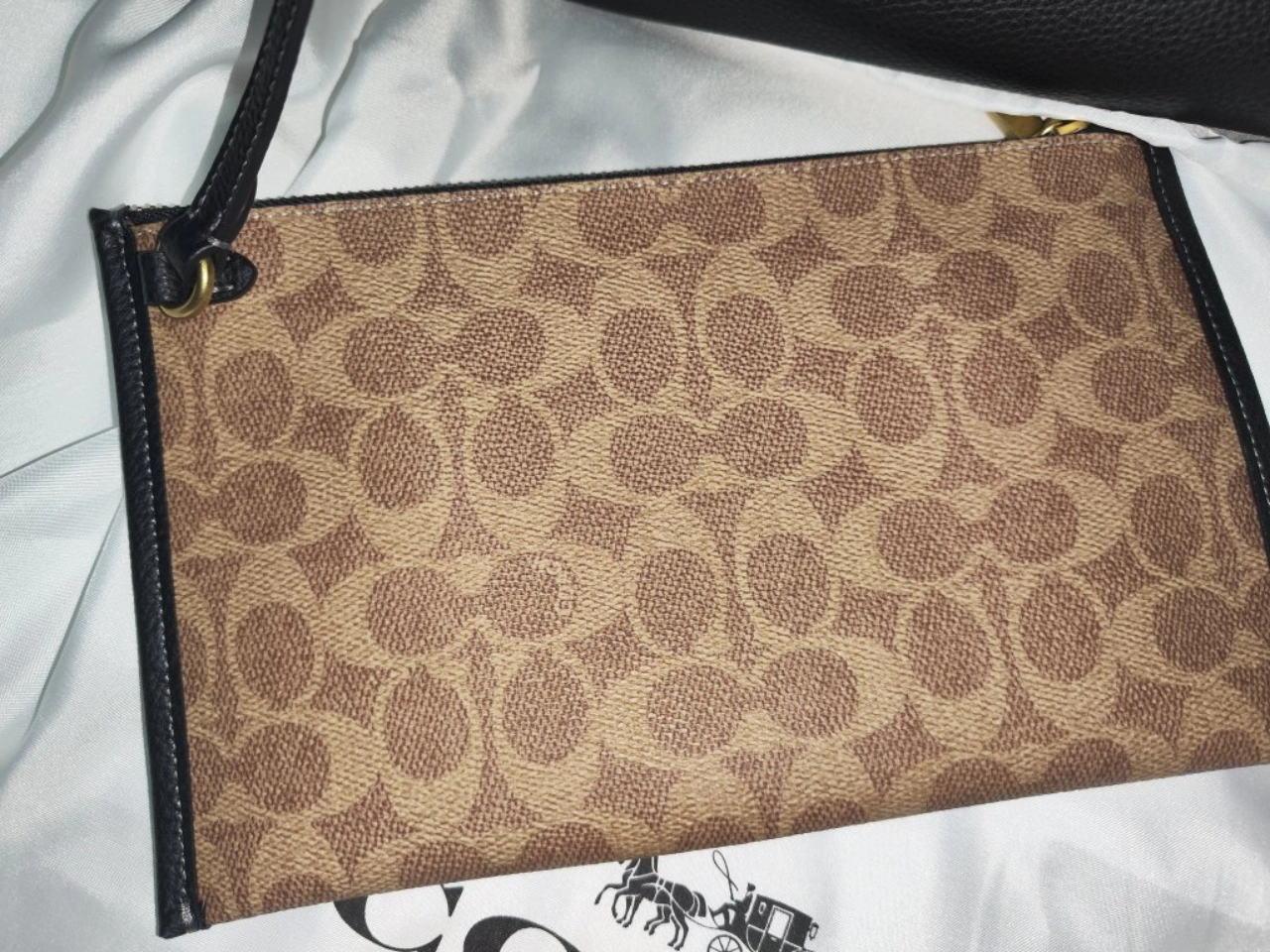 custom review-COACH Day Кожа Комбинированная Сумка Тоут Сумка Сумка для покупок Сумка на плечо Большая Женская Черная