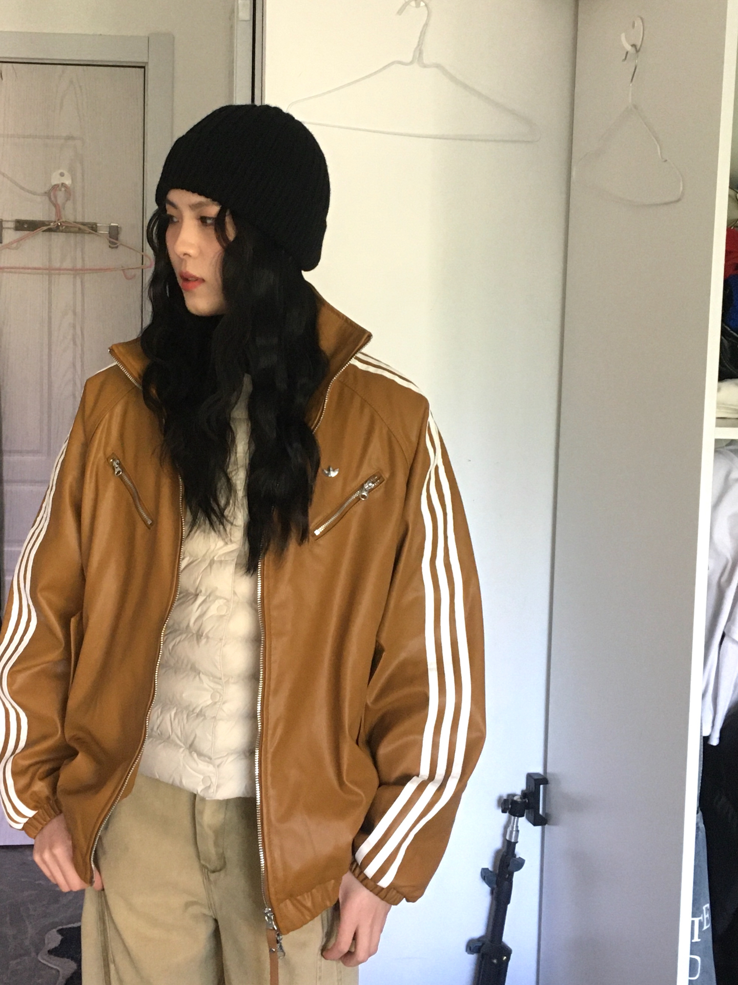 custom review-Adidas Originals Adicolor FW24 Sport PUL Куртка Женские Бронзовые пласты