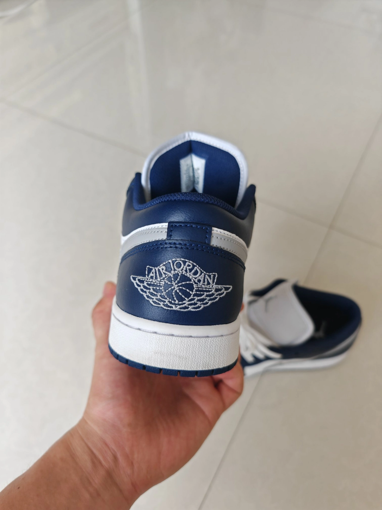 custom review-Jordan 1 Low Wolf Grey Midnight Navy