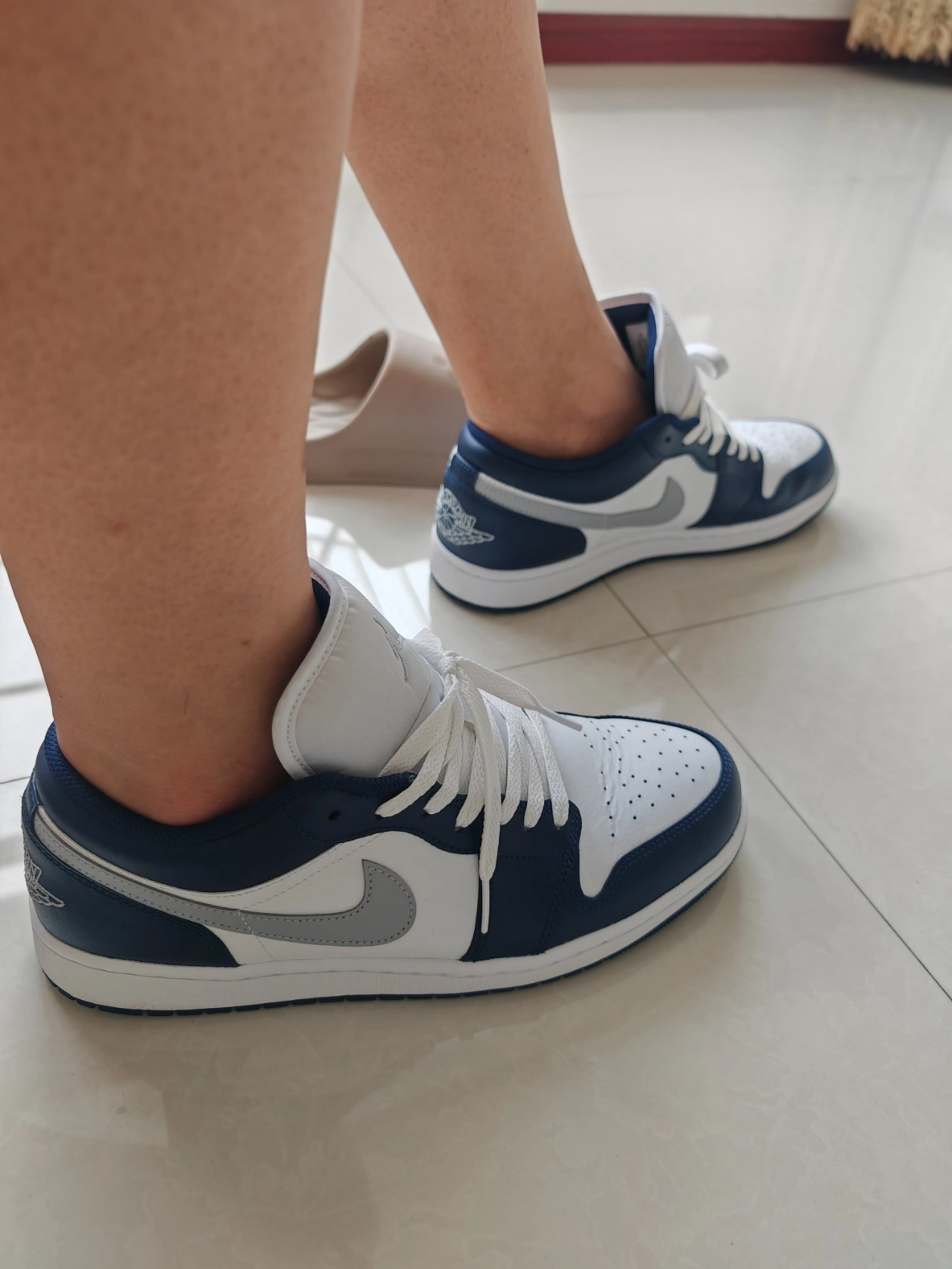 custom review-Jordan 1 Low Wolf Grey Midnight Navy