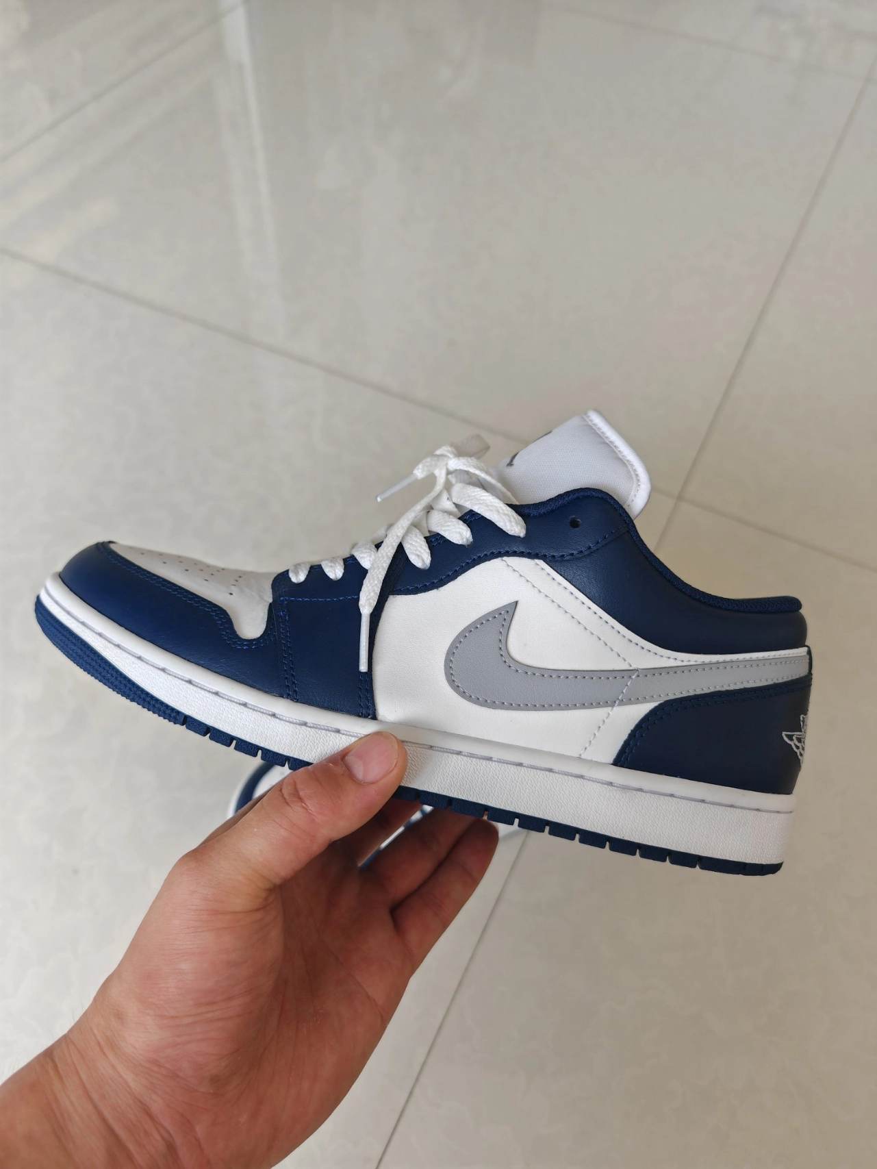 custom review-Jordan 1 Low Wolf Grey Midnight Navy