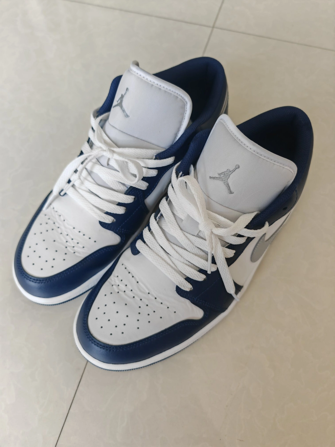 custom review-Jordan 1 Low Wolf Grey Midnight Navy