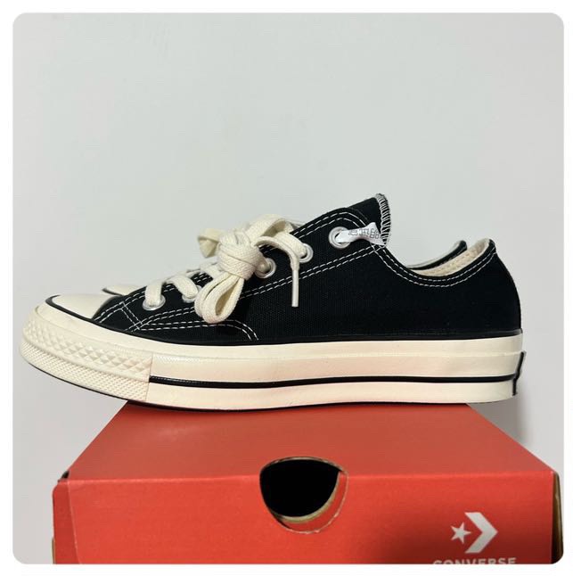 匡威1970s 经典款黑色帆布鞋 休闲百搭板鞋 防滑耐磨 时尚低帮鞋