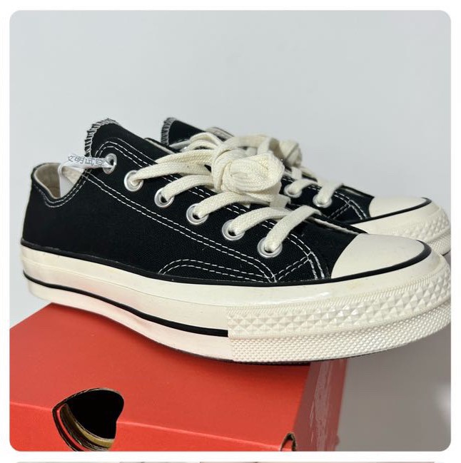 匡威1970s 经典款黑色帆布鞋 休闲百搭板鞋 防滑耐磨 时尚低帮鞋