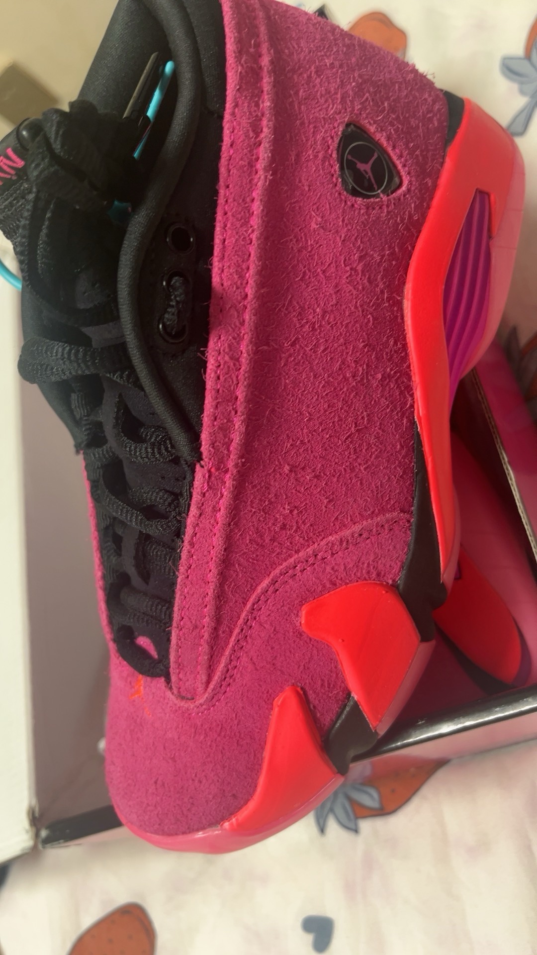 custom review-Jordan Air Jordan 14 Retro Low 'Shocking Pink' Low Top Винтажные баскетбольные кроссовки Женские Розовый