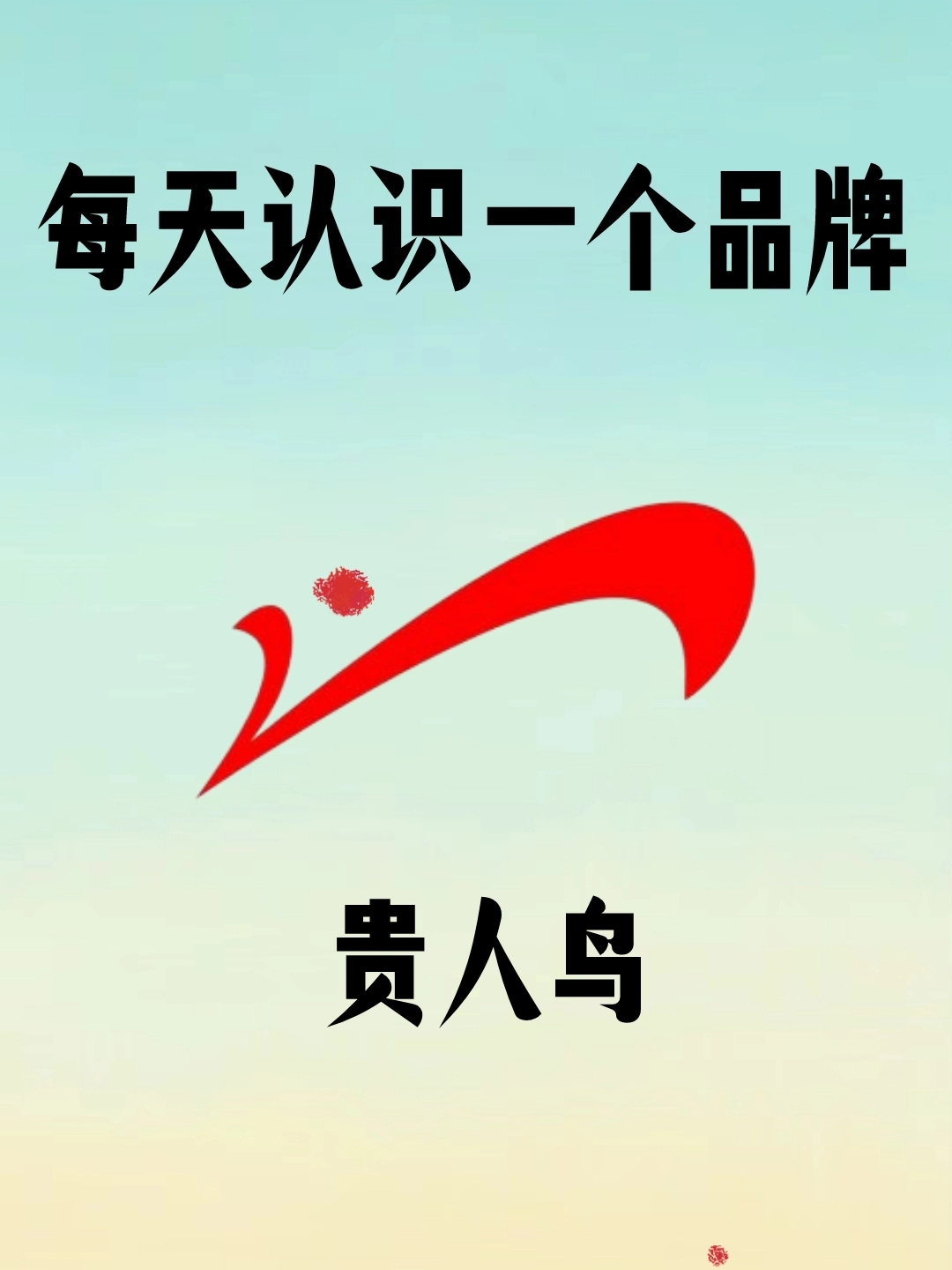 ⭐每天认识一个品牌~贵人鸟