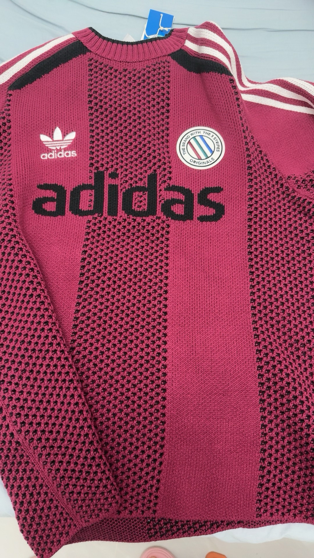 custom review-Adidas Originals ADCBC FW24 LS PO U Adicolor Толстовка Унисекс Руины Бордовый Красный