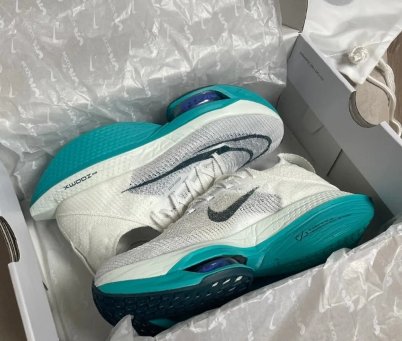 Nike Air Zoom Alphafly Next% 2 White Clear Jade US M 11 - POIZON
