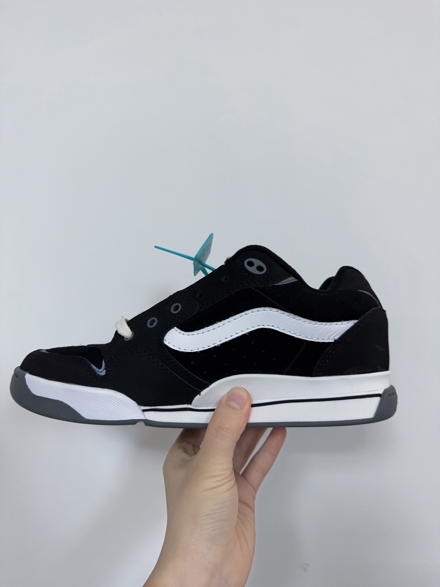 custom review-Vans Rowley Устойчивые к истиранию Низкие Кроссовки для скейтбординга Унисекс Черный Белый