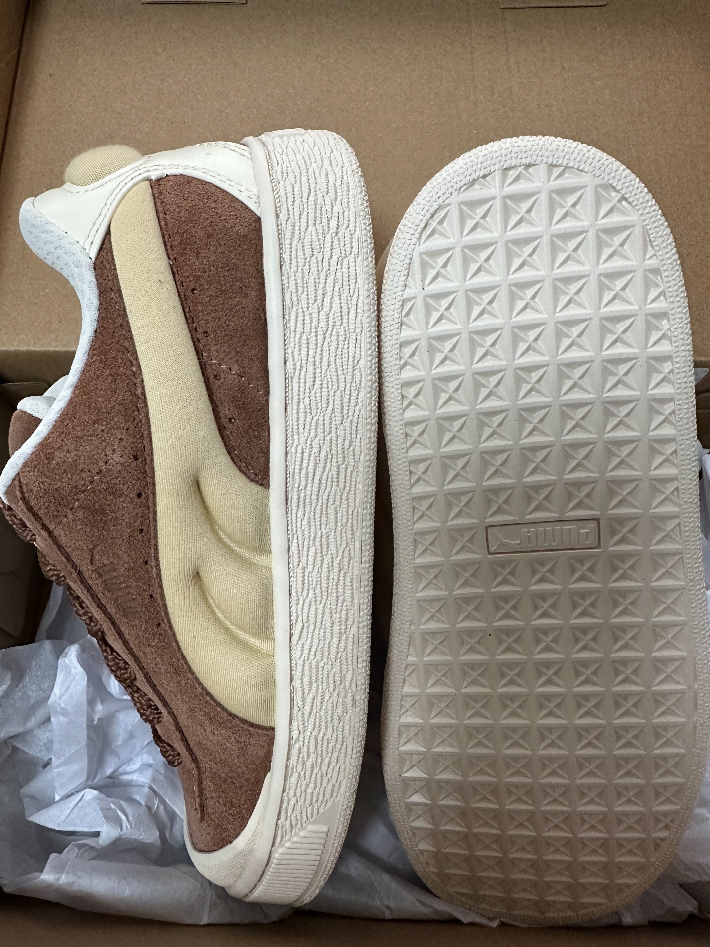 custom review-PUMA Suede XL Устойчивые к истиранию Низкие Кроссовки для скейтбординга Унисекс Коричневый