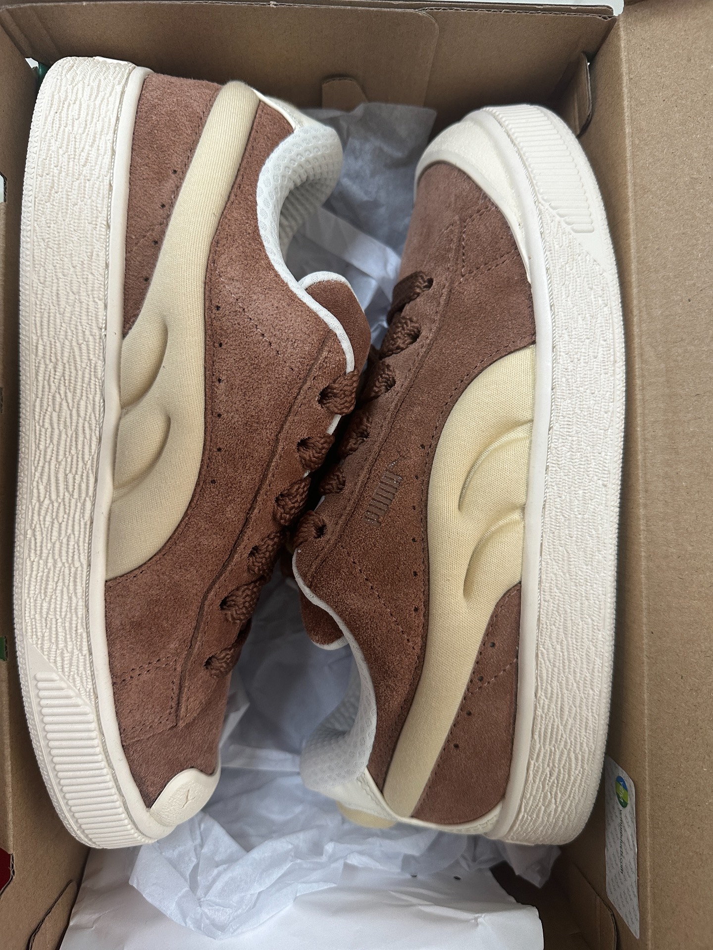 custom review-PUMA Suede XL Устойчивые к истиранию Низкие Кроссовки для скейтбординга Унисекс Коричневый