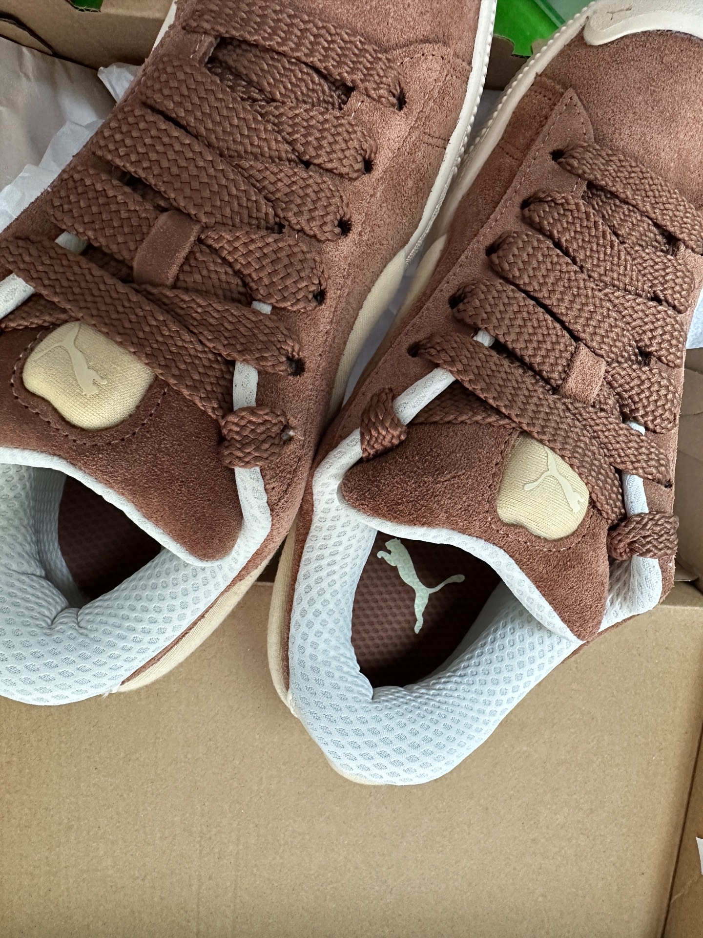 custom review-PUMA Suede XL Устойчивые к истиранию Низкие Кроссовки для скейтбординга Унисекс Коричневый