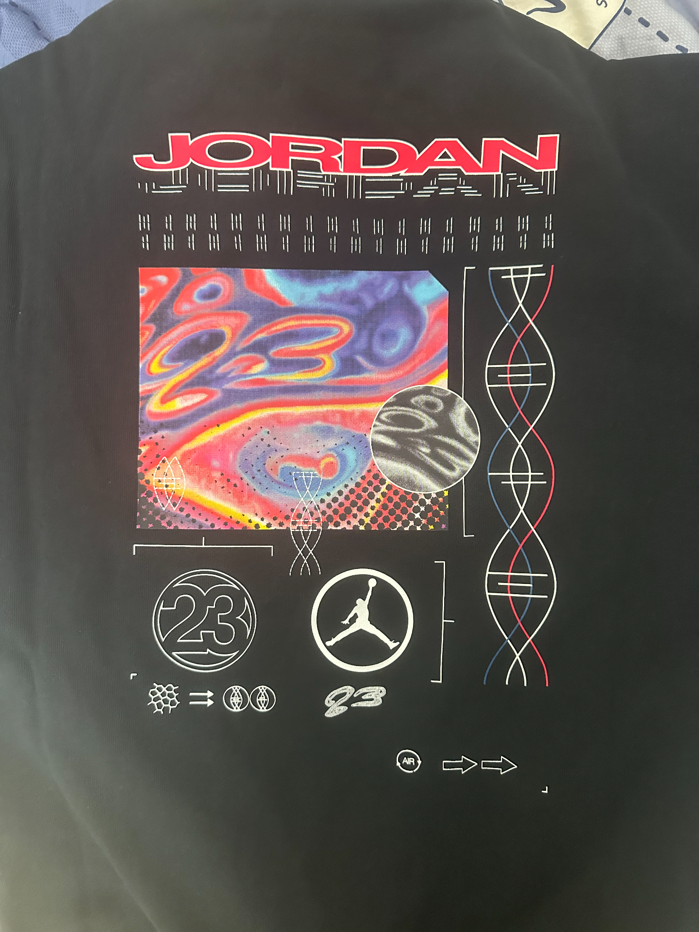 custom review-Джордан Fearless Черный Мужской Свитшот