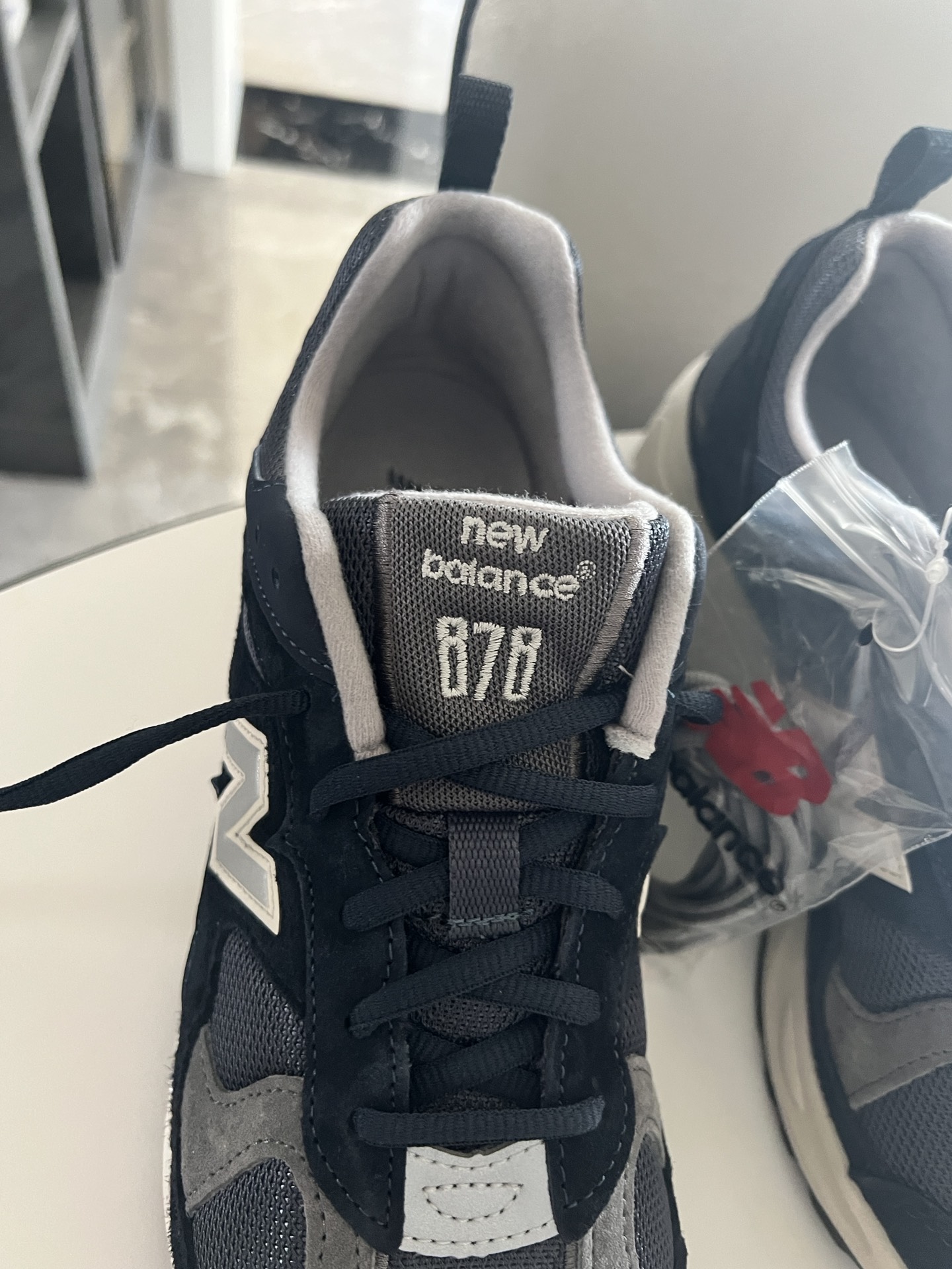 custom review-New Balance NB 878 Амортизация устойчивость к истиранию дышащий верх низкий топ повседневный унисекс синий серый