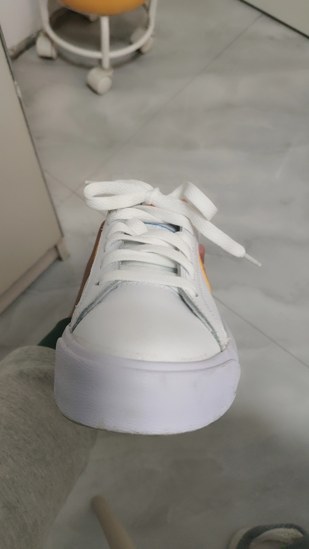 custom review-Nike Court Royale Повседневные Низкие Кроссовки для Скейтбординга Женские Белые Оранжевые