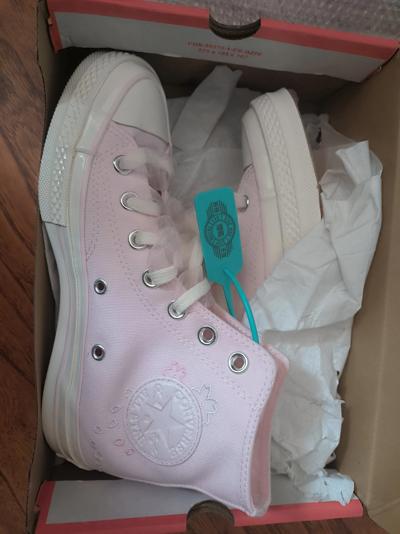 custom review-Converse Chuck 70 Cherry Blossom Embroidery Устойчивые к истиранию Высокие Кеды Унисекс Розовые
