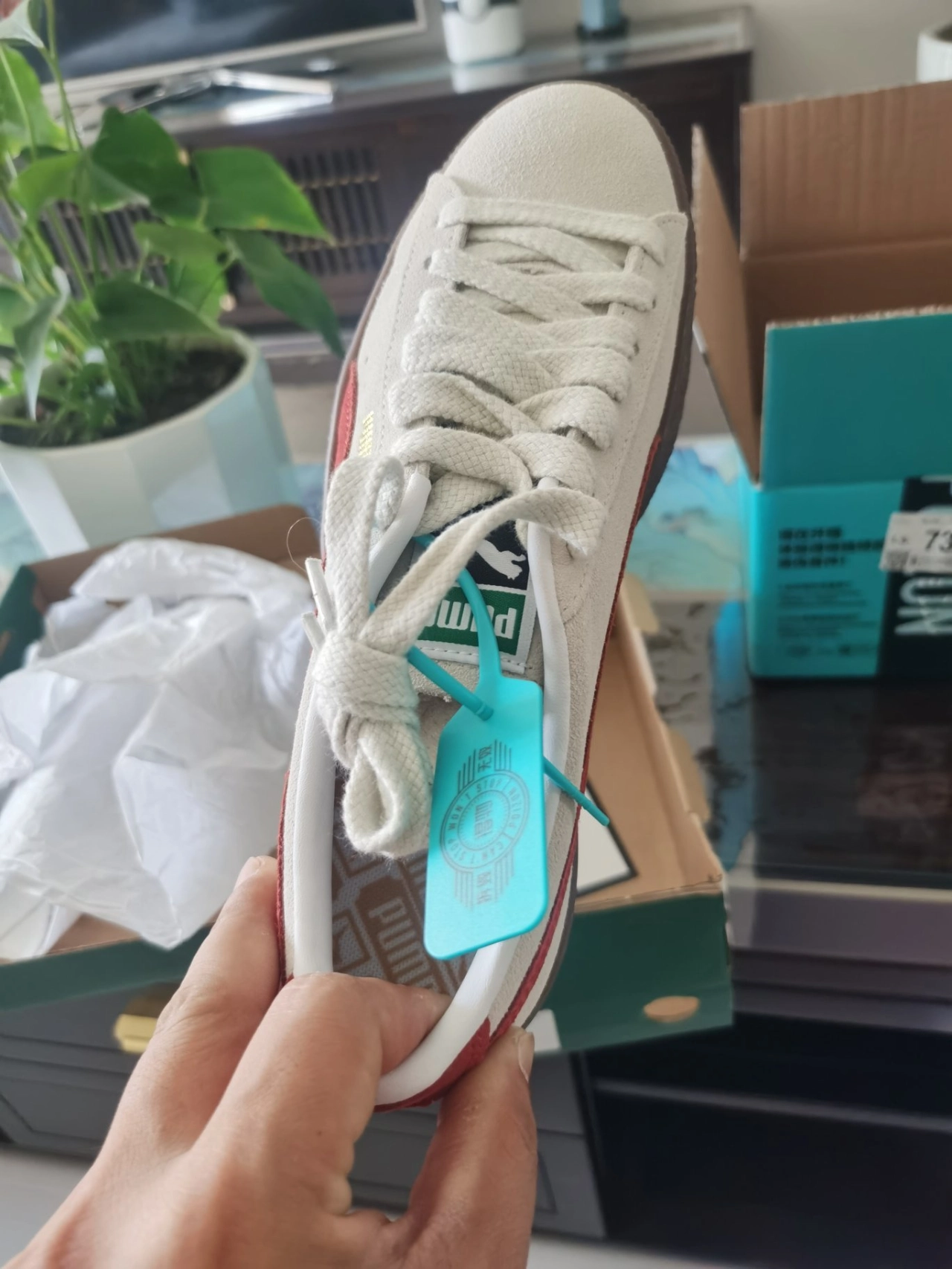 custom review-PUMA Suede Vintage Vtg Устойчивые к истиранию Низкие Кроссовки для скейтбординга Унисекс Хаки Красный