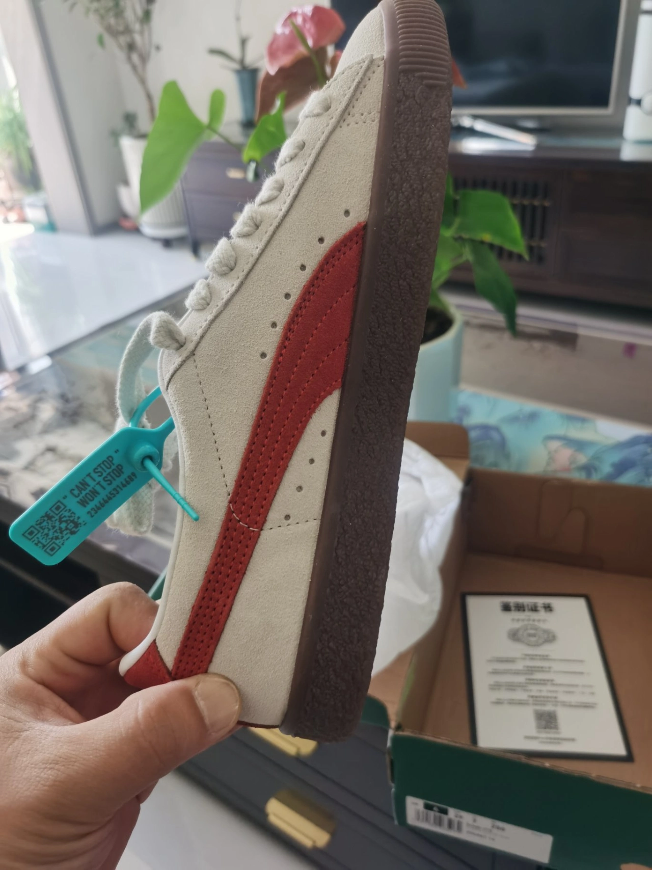 custom review-PUMA Suede Vintage Vtg Устойчивые к истиранию Низкие Кроссовки для скейтбординга Унисекс Хаки Красный